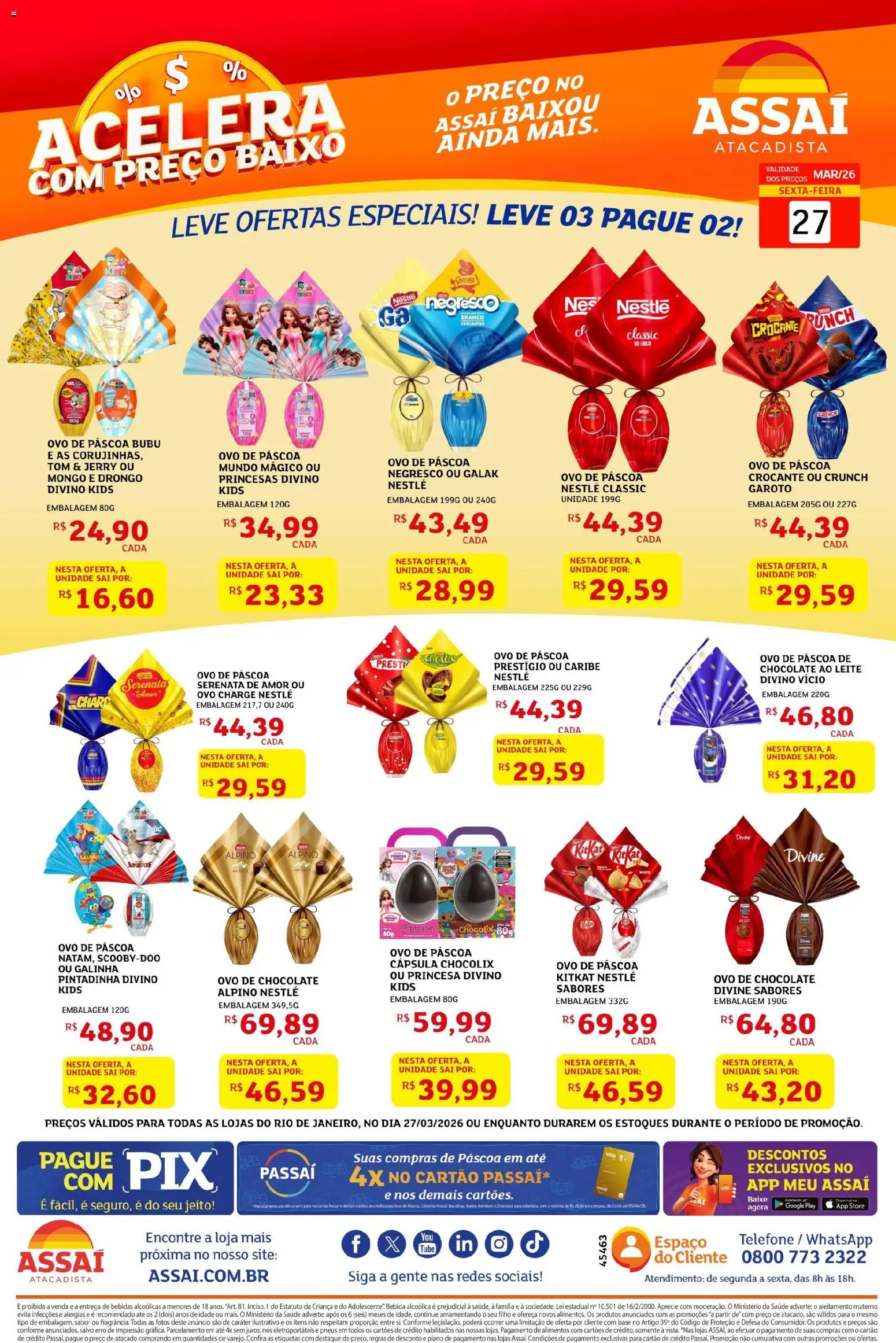 Pré-Visualização do folheto "Assaí Atacadista ofertas - RJ" da loja Assaí Atacadista válido a partir de 27/03/2026