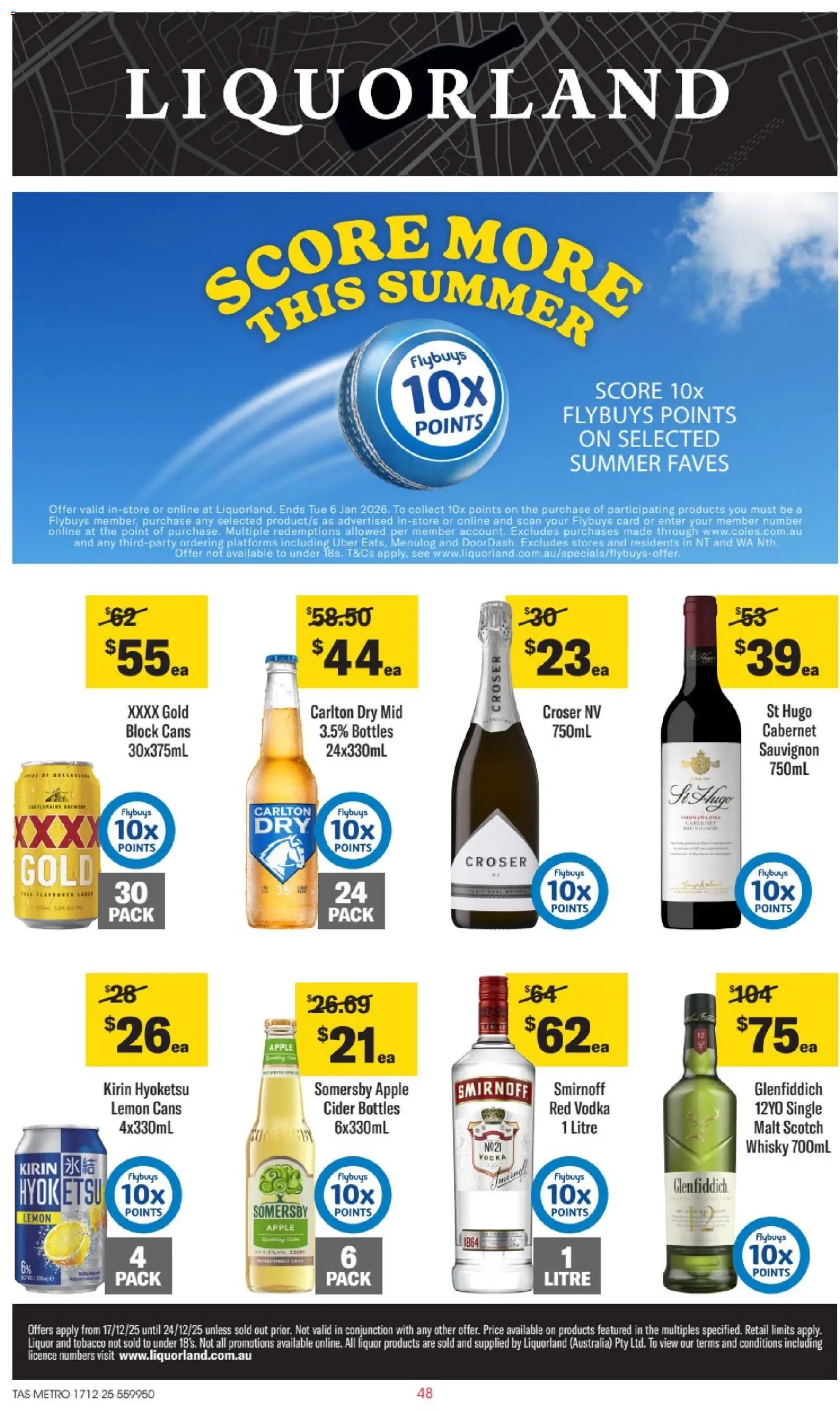 Preview of catalogue Catalogue TAS from shop Liquorland valid 17/12/2025