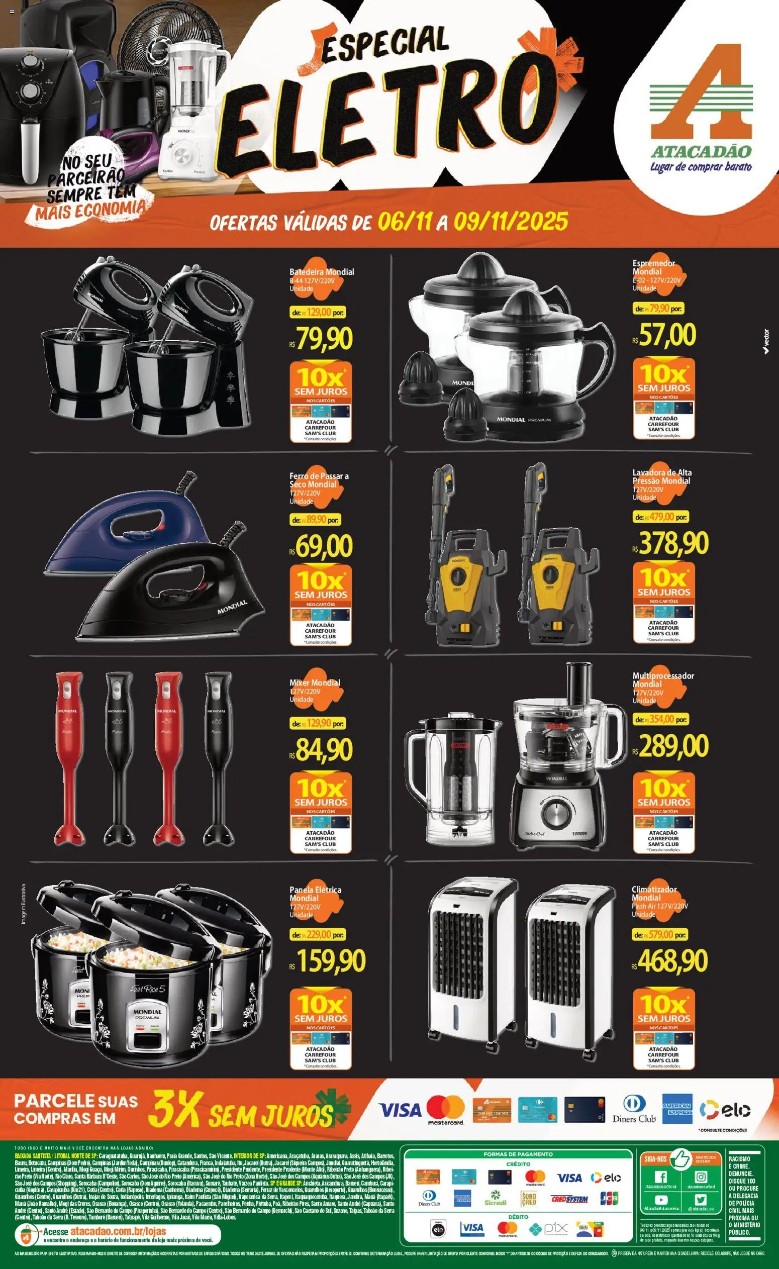 Pré-Visualização do folheto "Ofertas - SP" da loja Atacadão válido a partir de 06/11/2025