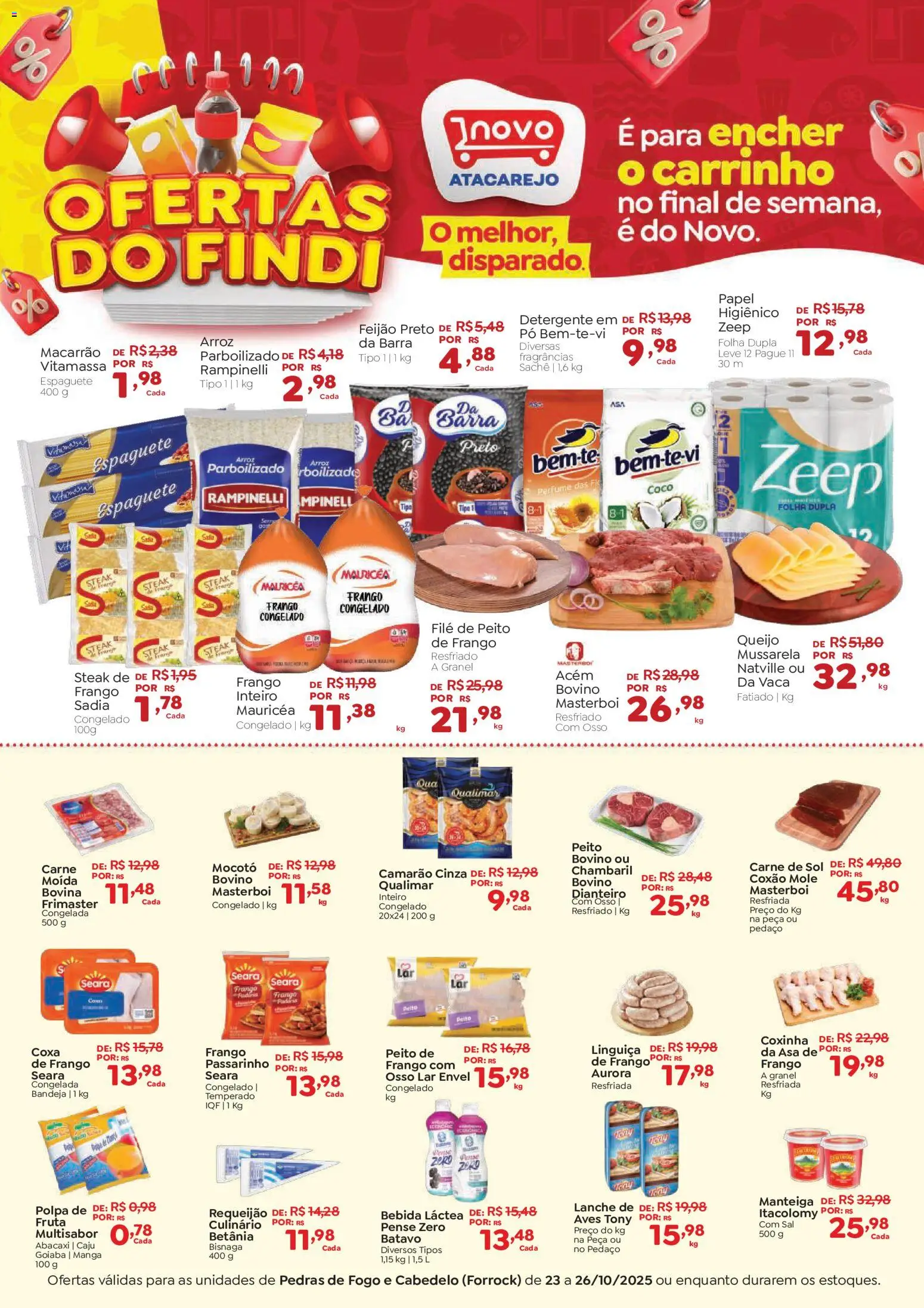 Novo Atacarejo folheto "Ofertas FDS" válido a partir de 23/10/2025 - número de página 1