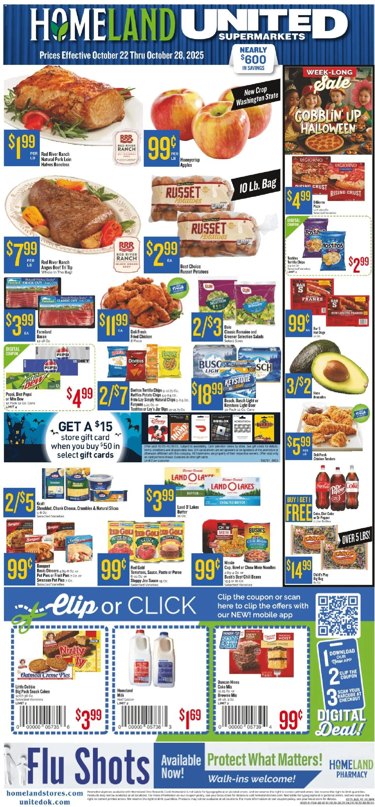 Homeland Weekly Ad from 10/22/2025 - Flyer - Page number 1