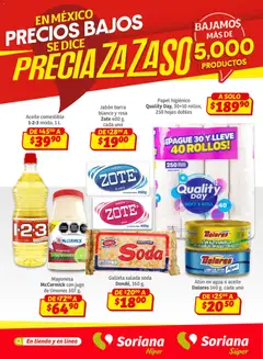 Vista previa las ofertas de la tienda Soriana - Preciazazaso Súper: Frontera Chia, Q. Roo desde el 12/02/2026 