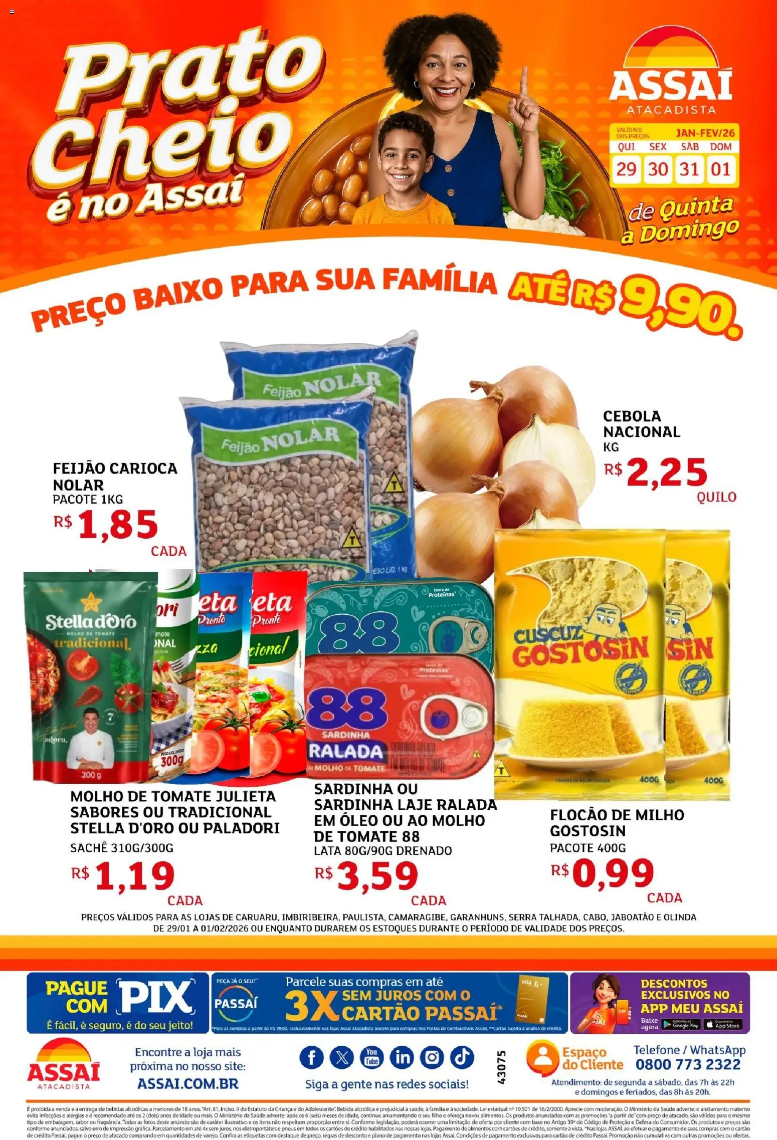 Pré-Visualização do folheto "Encarte - PE" da loja Assaí Atacadista válido a partir de 29/01/2026