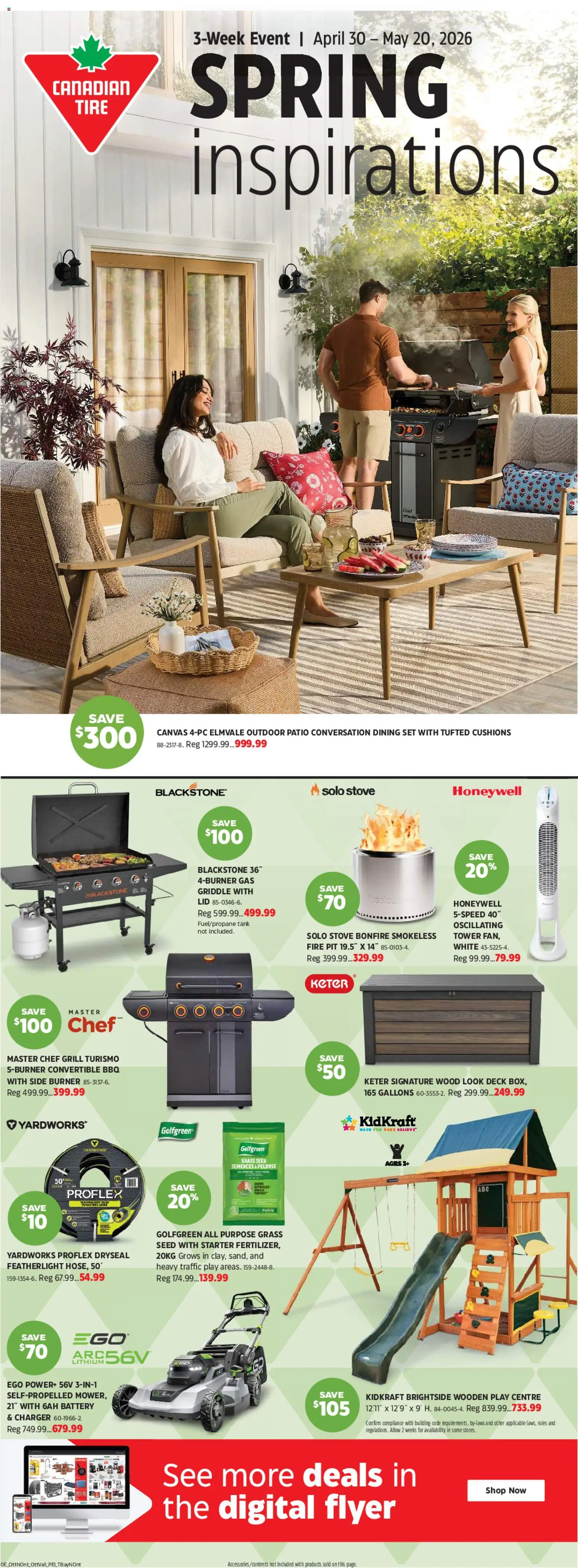 Preview of leaflet Canadian Tire - SPRING Inspirations from shop Canadian Tire is valid from Apr 30, 2026