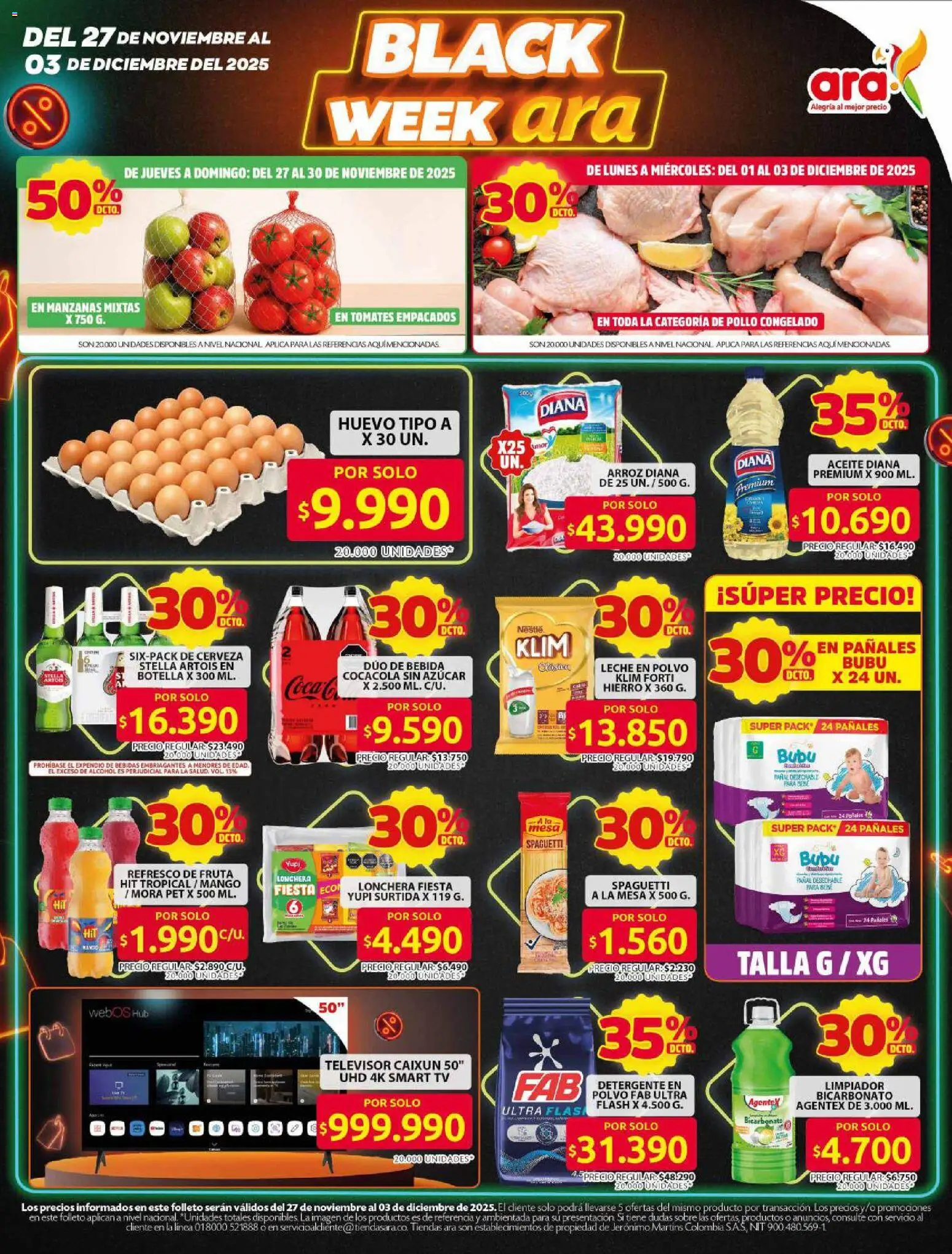 Vista previa del prospecto Black friday del almacen Ara válida del 27/11/2025 al 03/12/2025