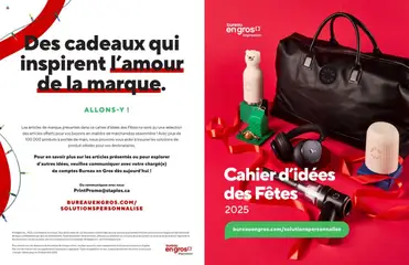 Un aperçu du dépliant Cahier d'idées des Fêtes 2025 du magasin Staples est valide à partir 22 sept. 2025