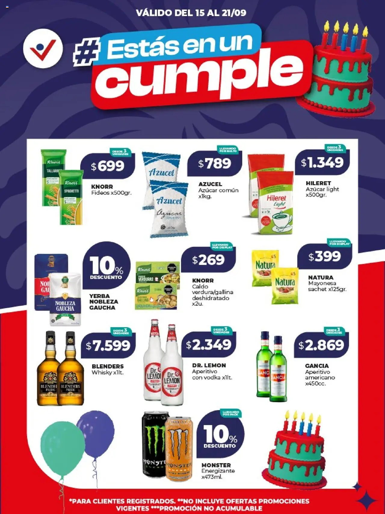 Vital EstásEnUnCumple | Ofertas destacadas del 15/09/2025 >> Catálogo
