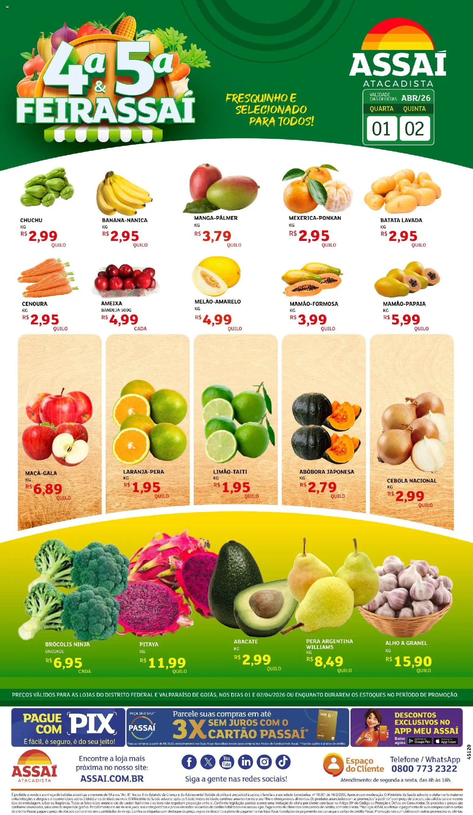 Pré-Visualização do folheto "Assaí Atacadista ofertas - DF" da loja Assaí Atacadista válido a partir de 02/04/2026