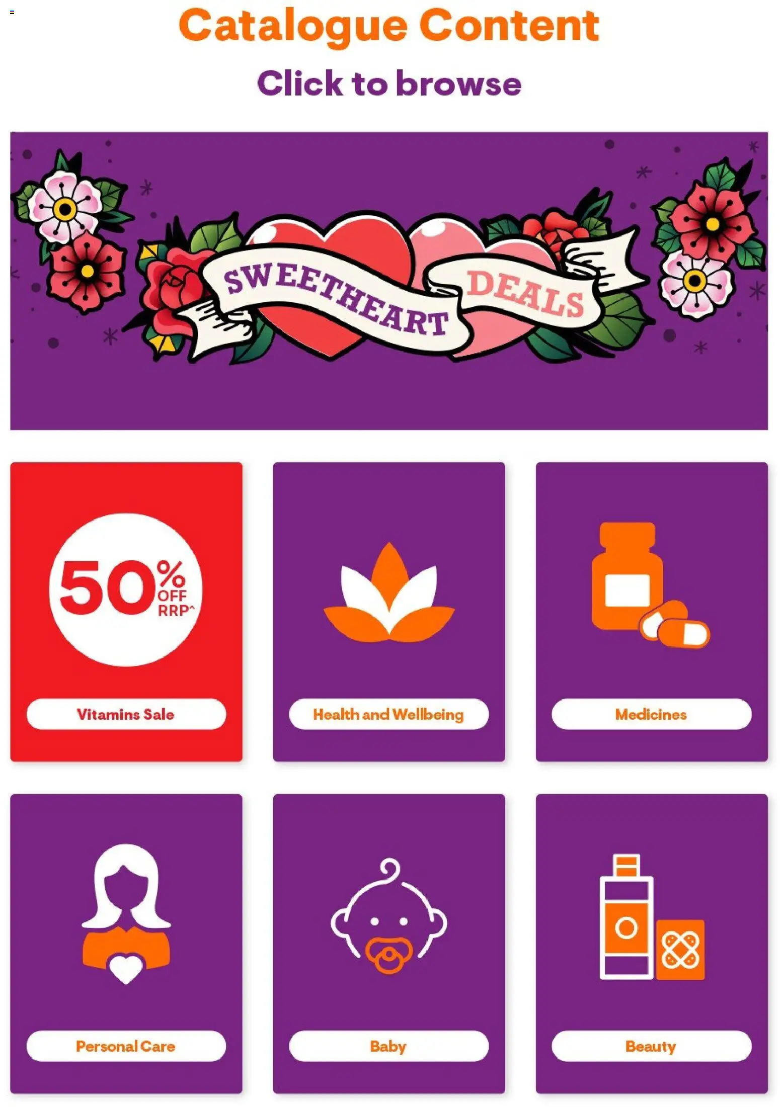 Preview of catalogue Sweetheart Deals from shop Discount Drug Stores valid 10/02/2026