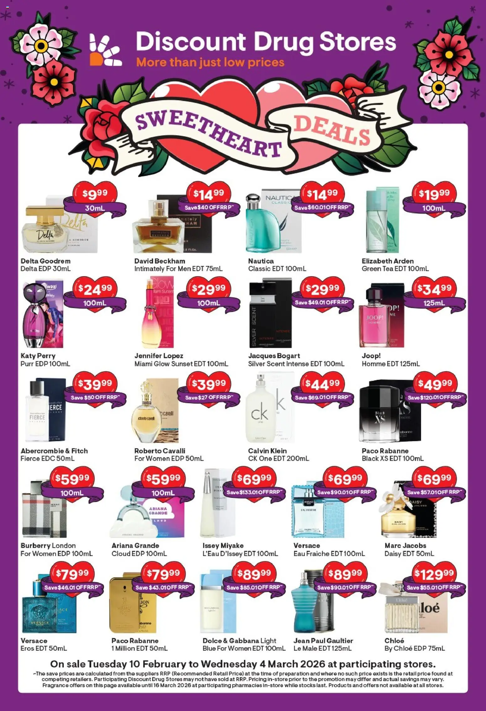Preview of catalogue Catalogue from shop Discount Drug Stores valid 10/02/2026 - Fragrance, Light, Tea, Green tea, Burberry London