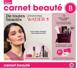 Preview of leaflet Carnet Beauté from shop Uniprix is valid from Oct 16, 2025
