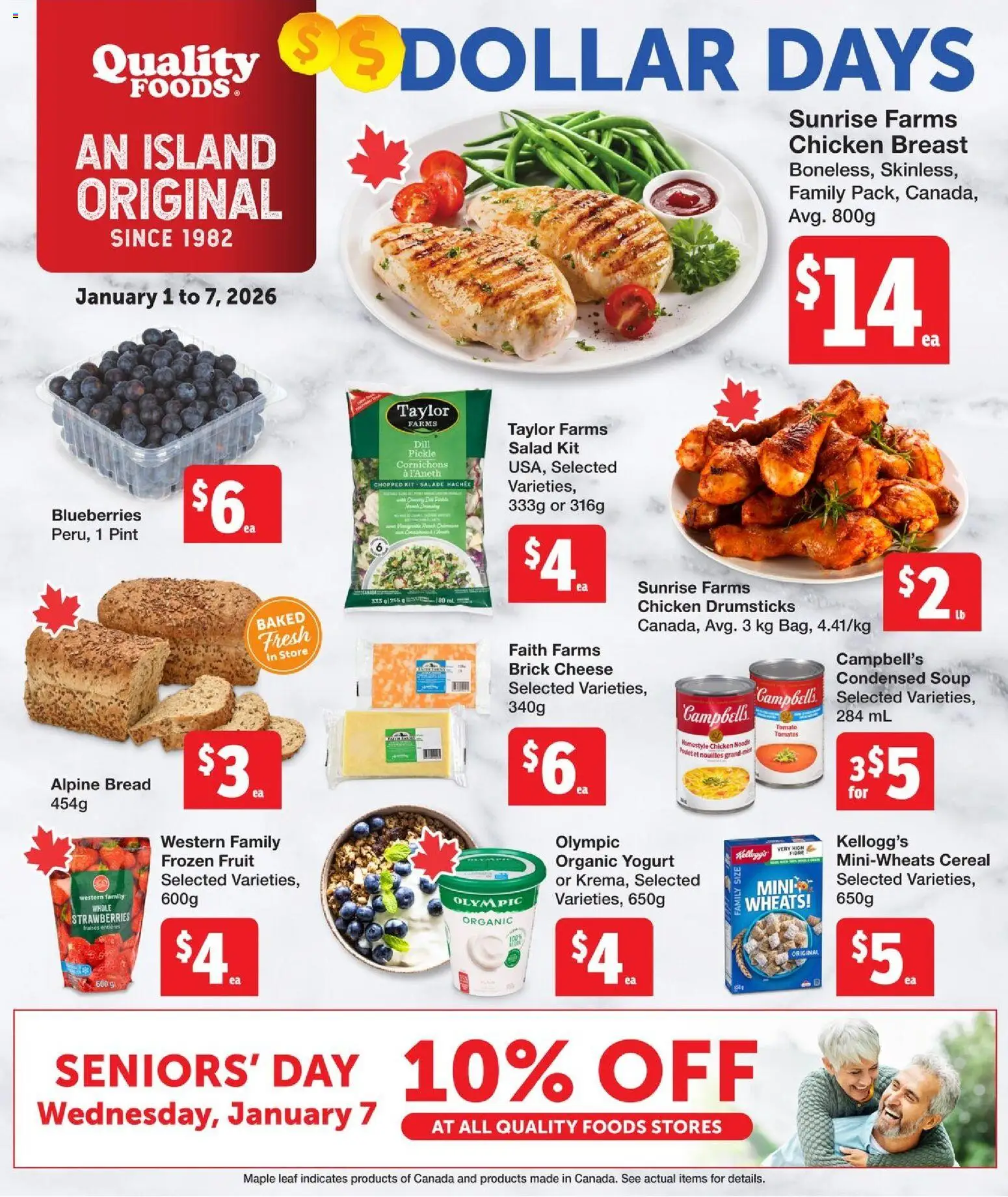 Preview of leaflet Weekly flyer / circulaire from shop Quality Foods is valid from Jan 01, 2026