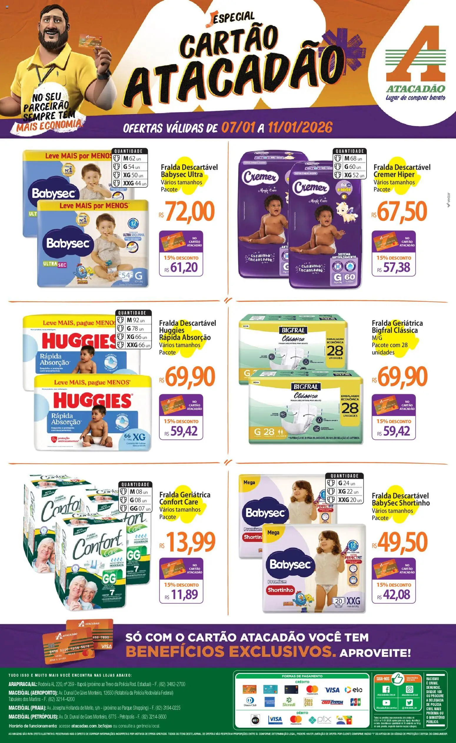 Pré-Visualização do folheto "Ofertas - AL" da loja Atacadão válido a partir de 07/01/2026