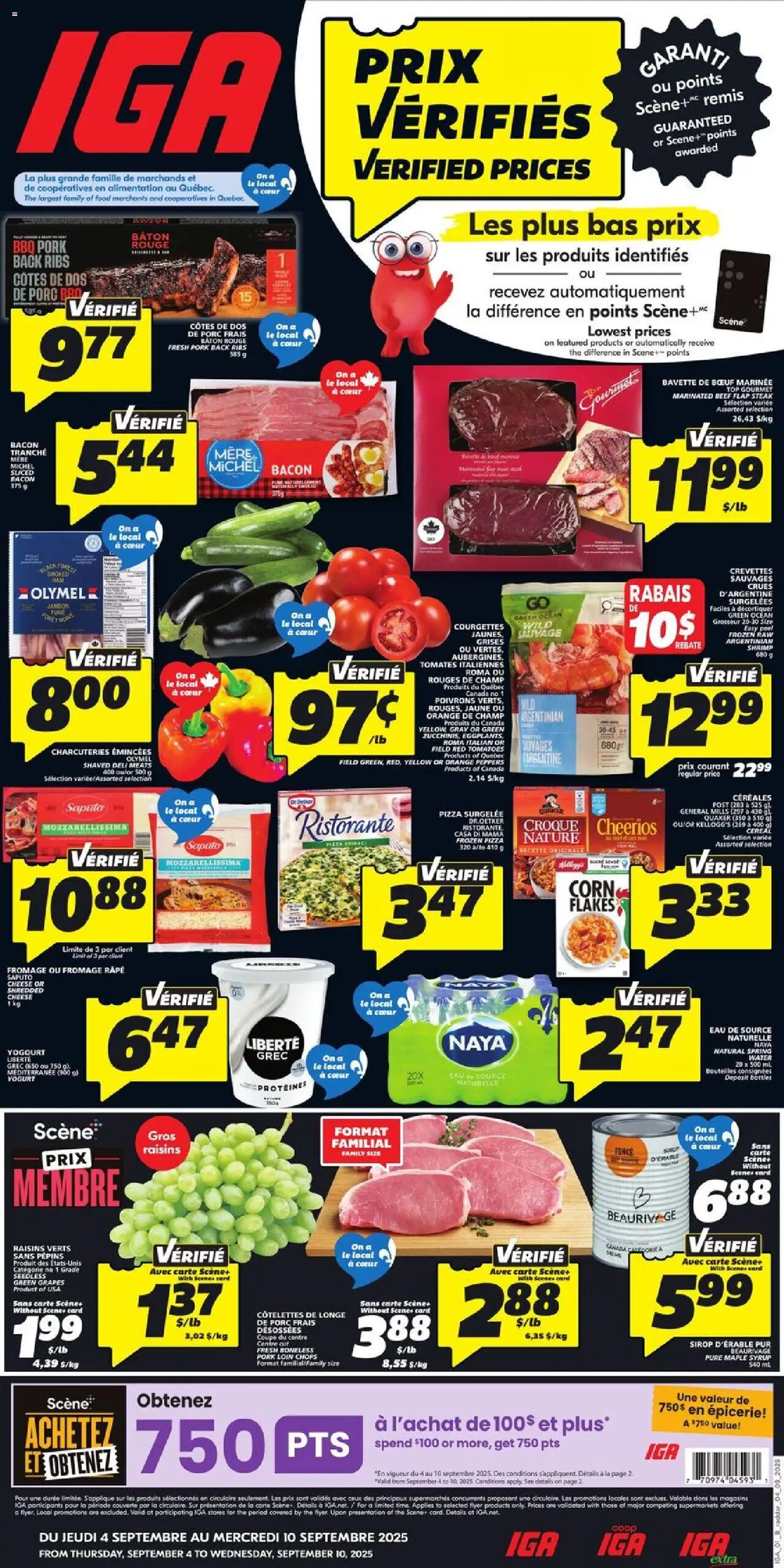 IGA flyer valid from Sep 04, 2025 - page number 1