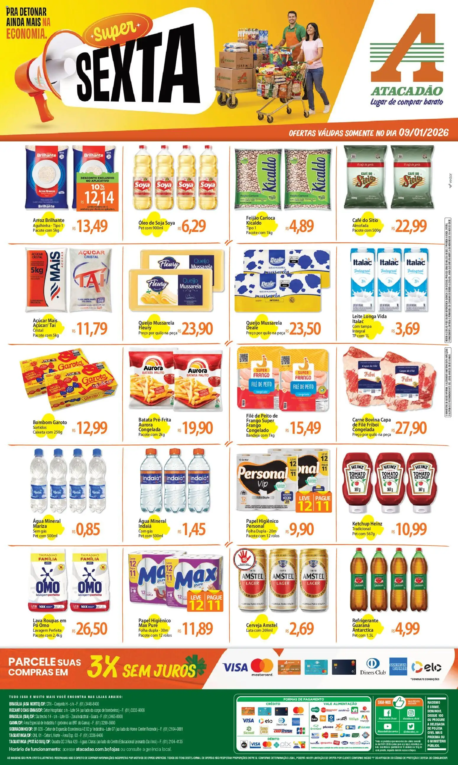 Pré-Visualização do folheto "Ofertas - DF" da loja Atacadão válido a partir de 09/01/2026