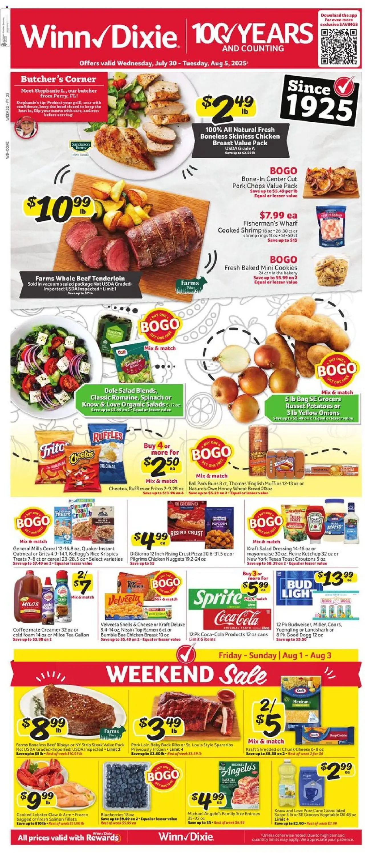 Winn Dixie Weekly Circular - FL from 07/30/2025 - Flyer - Page number 1