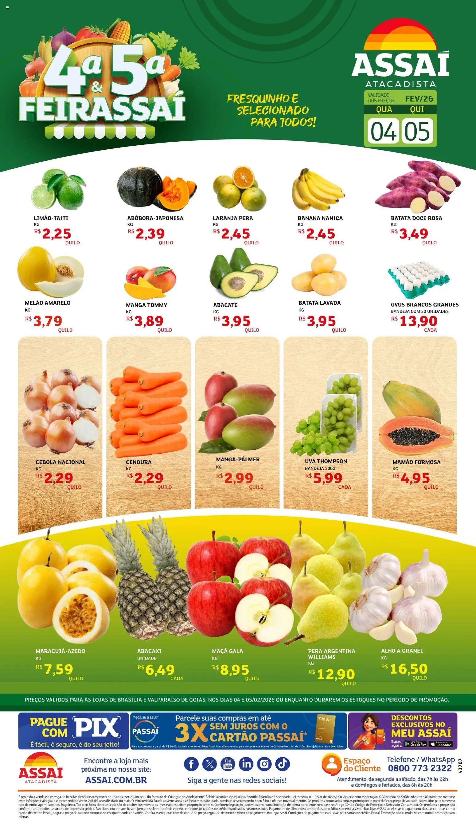 Pré-Visualização do folheto "Encarte - DF" da loja Assaí Atacadista válido a partir de 04/02/2026