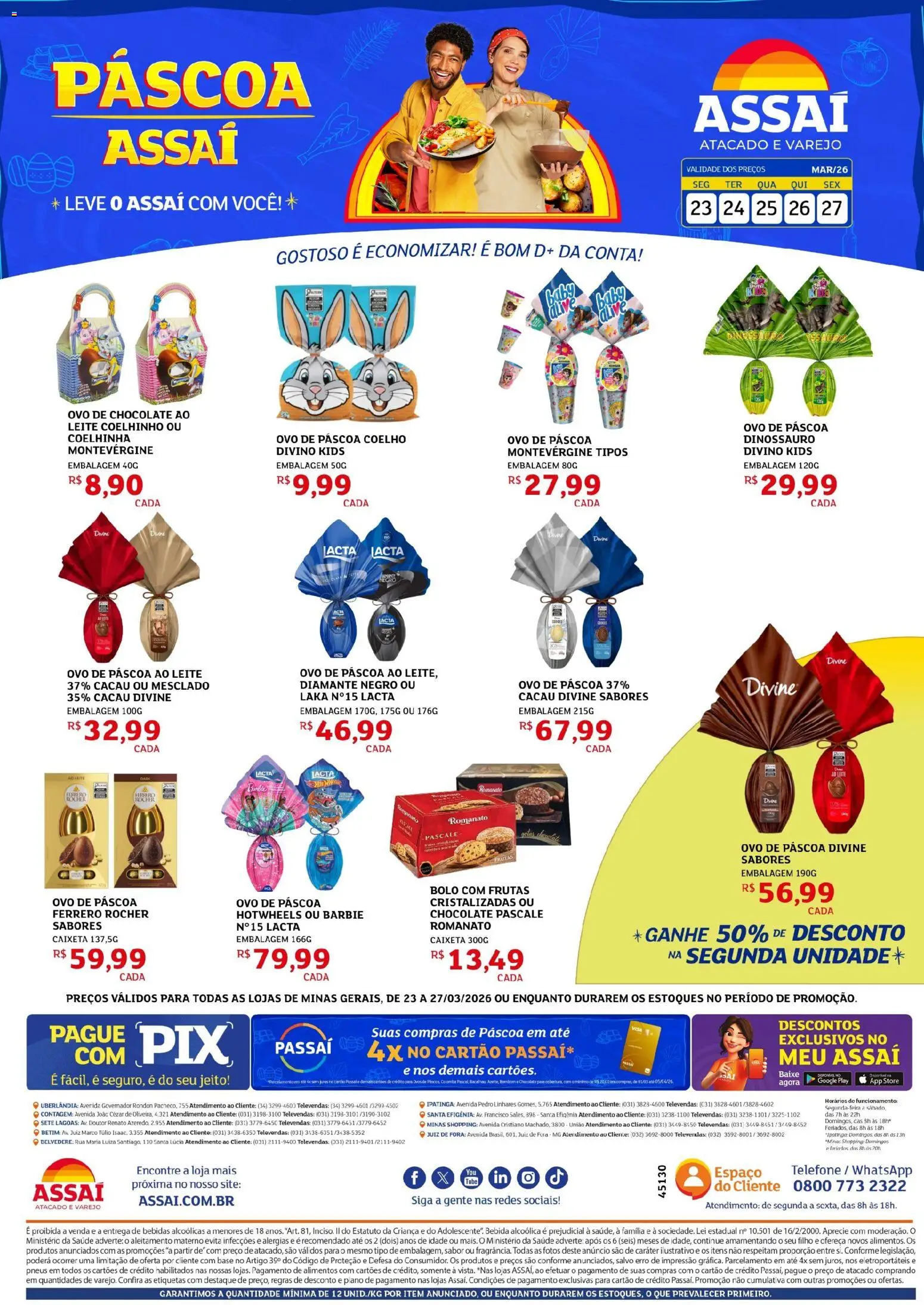 Pré-Visualização do folheto "Assaí Atacadista ofertas - MG" da loja Assaí Atacadista válido a partir de 23/03/2026