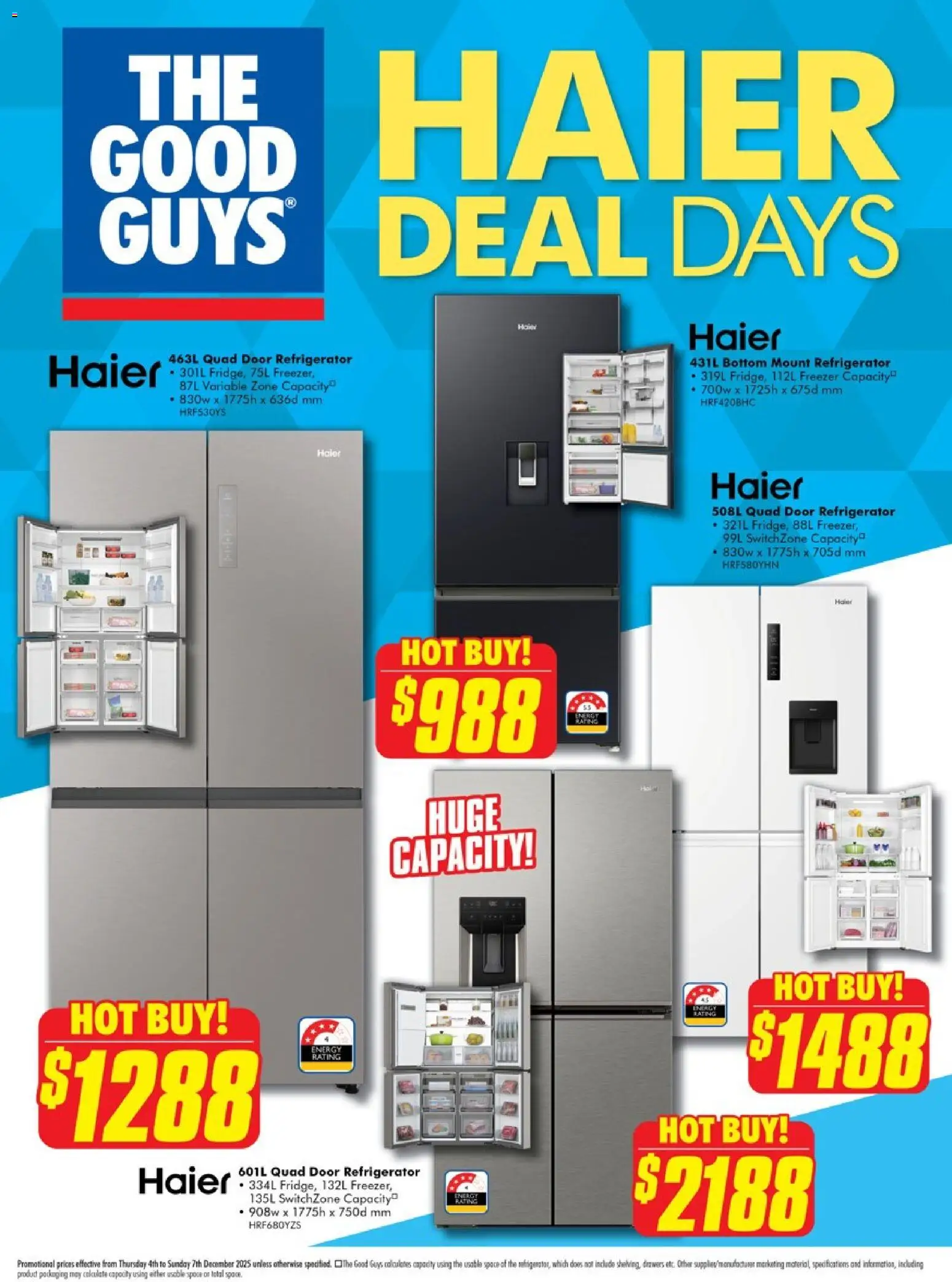 Preview of catalogue Haier Deal Days - Fridge from shop The Good Guys valid 03/12/2025