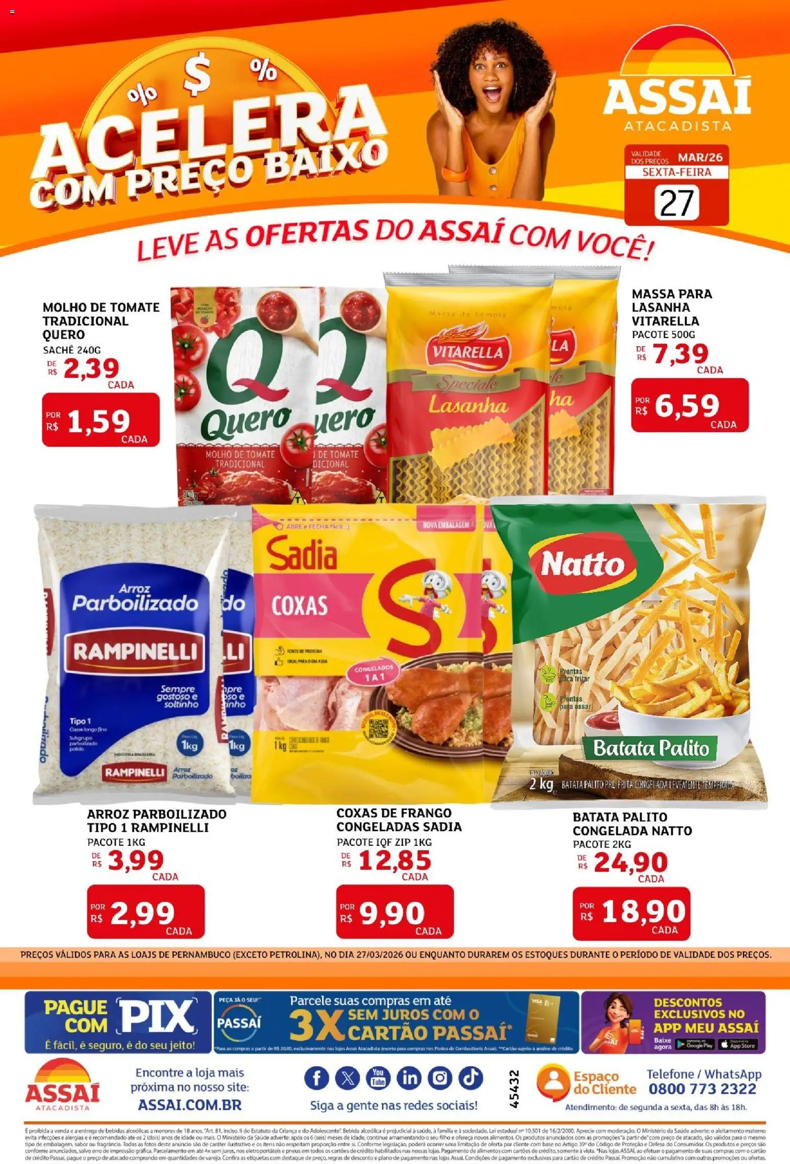 Pré-Visualização do folheto "Assaí Atacadista ofertas - PE" da loja Assaí Atacadista válido a partir de 27/03/2026