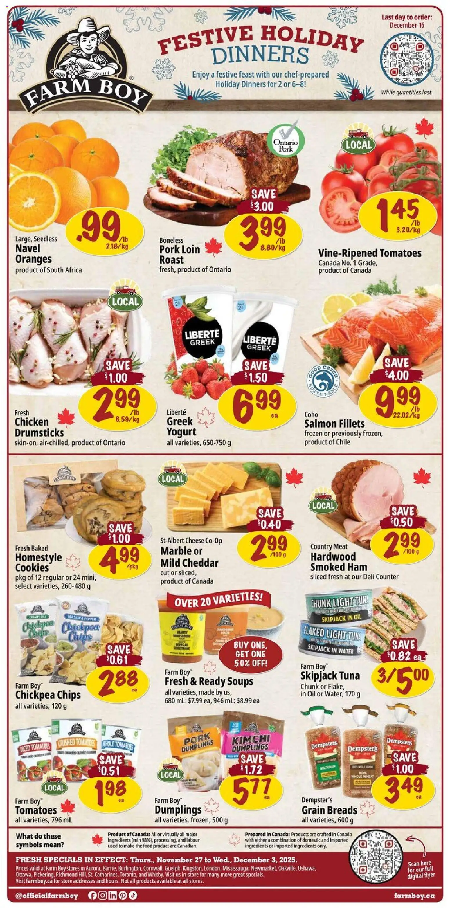 Preview of leaflet Weekly flyer / circulaire from shop Farm Boy is valid from Nov 27, 2025