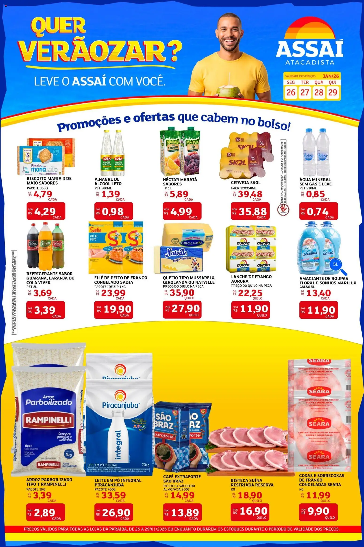 Pré-Visualização do folheto "Encarte - PB" da loja Assaí Atacadista válido a partir de 26/01/2026