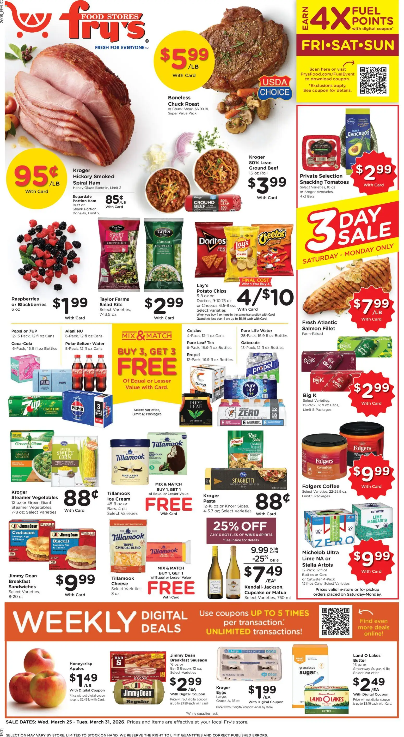 Ad Preview of Fry's Food Fry's Food Weekly Ad from 03/25/2026