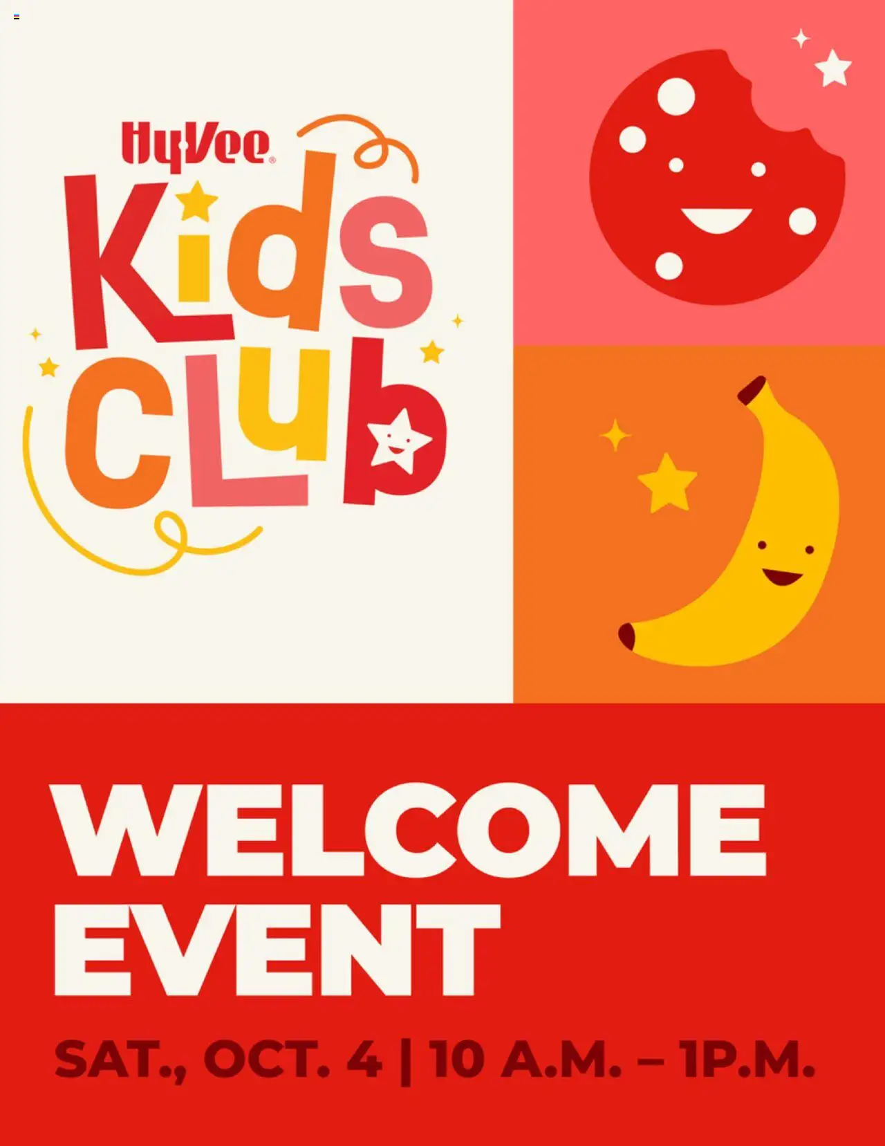 HyVee Kids Club Sign Up Event from 10/04/2025 - Flyer - Page number 1