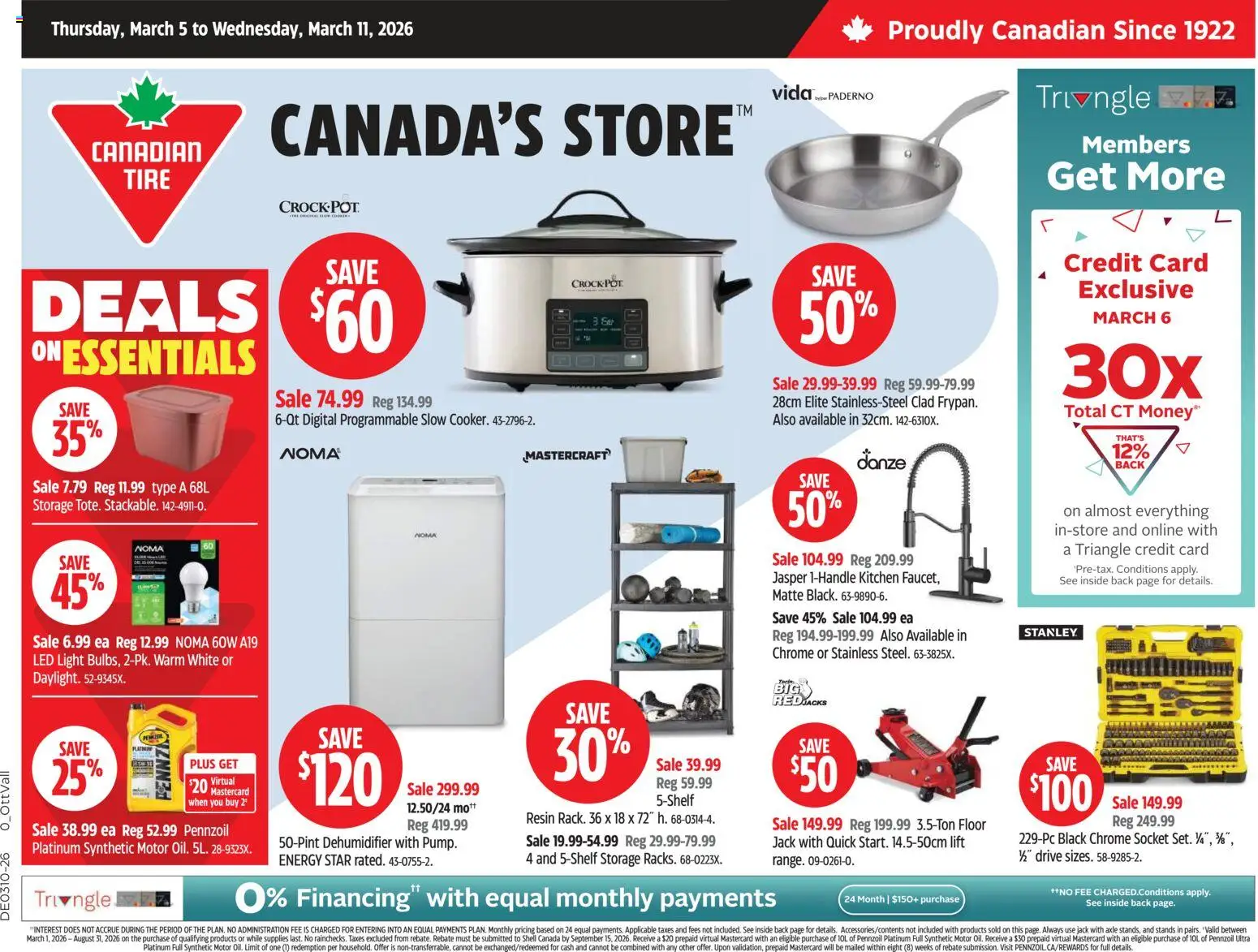 Preview of leaflet Canadian Tire weekly flyer from shop Canadian Tire is valid from Mar 05, 2026 - LED light, Socket