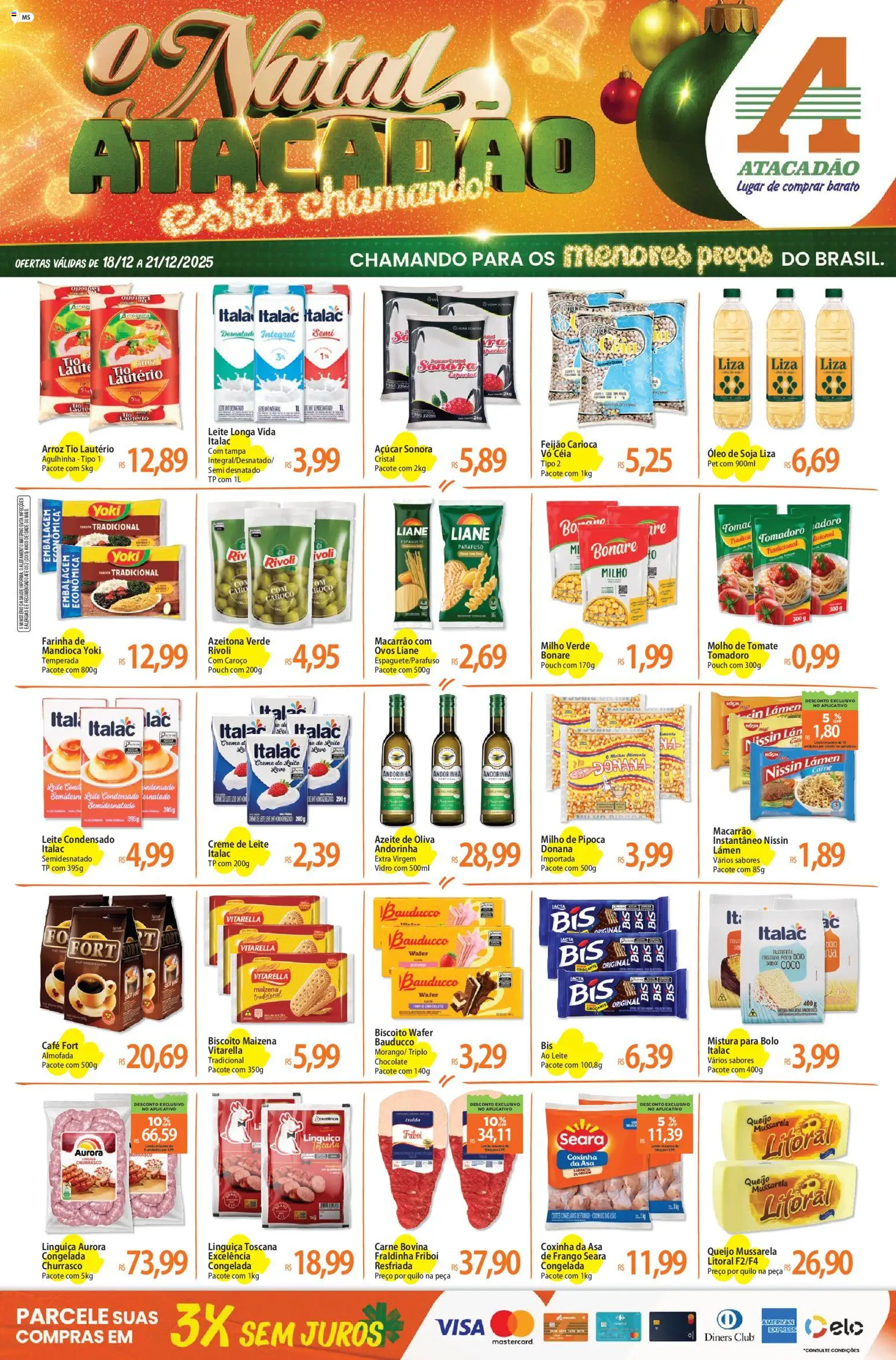 Pré-Visualização do folheto "Ofertas - MS" da loja Atacadão válido a partir de 18/12/2025