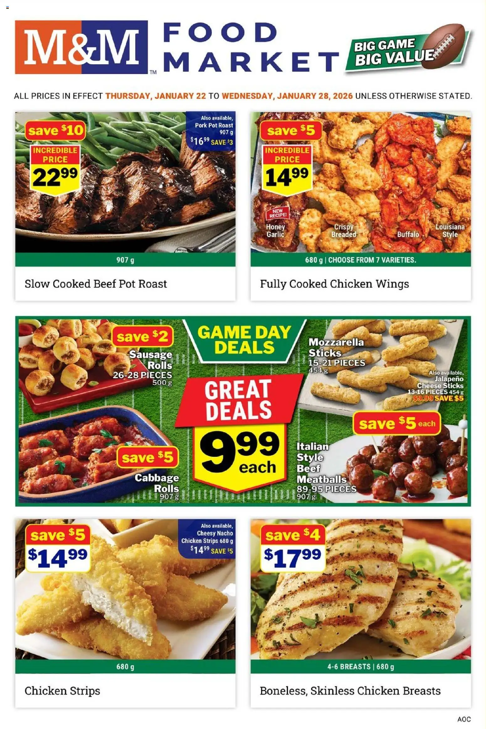 Preview of leaflet Weekly flyer / circulaire from shop M&M Food Market is valid from Jan 22, 2026