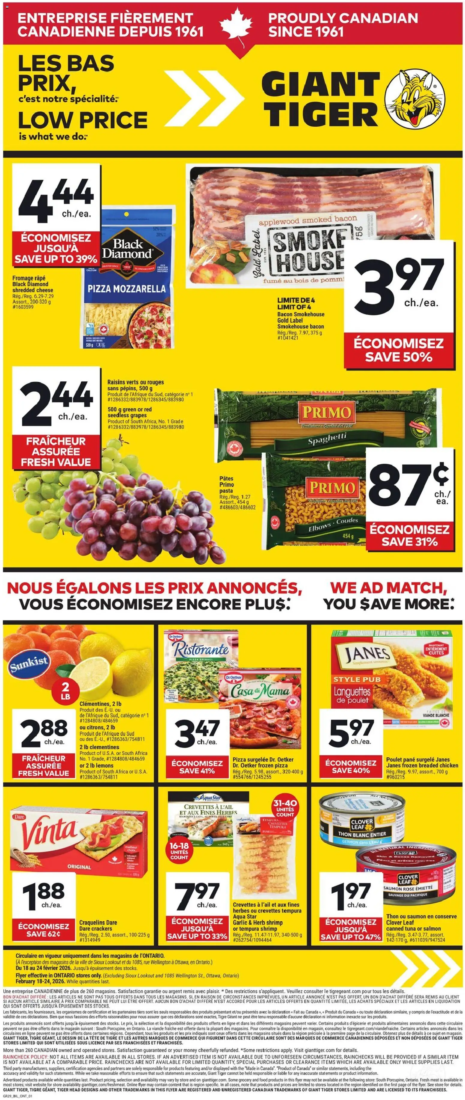 Preview of leaflet Circulaire from shop Giant Tiger is valid from Feb 18, 2026