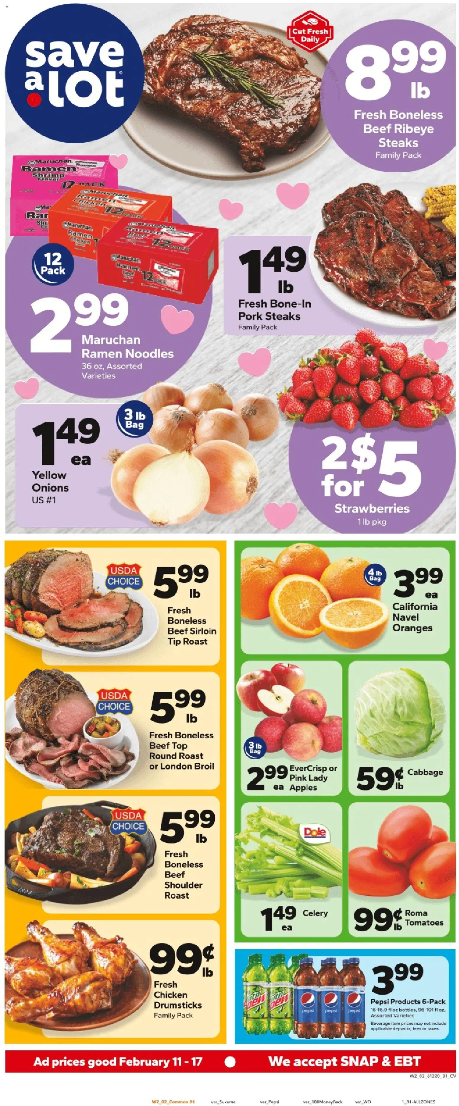 Ad Preview of Save a Lot Weekly Ad from 02/11/2026