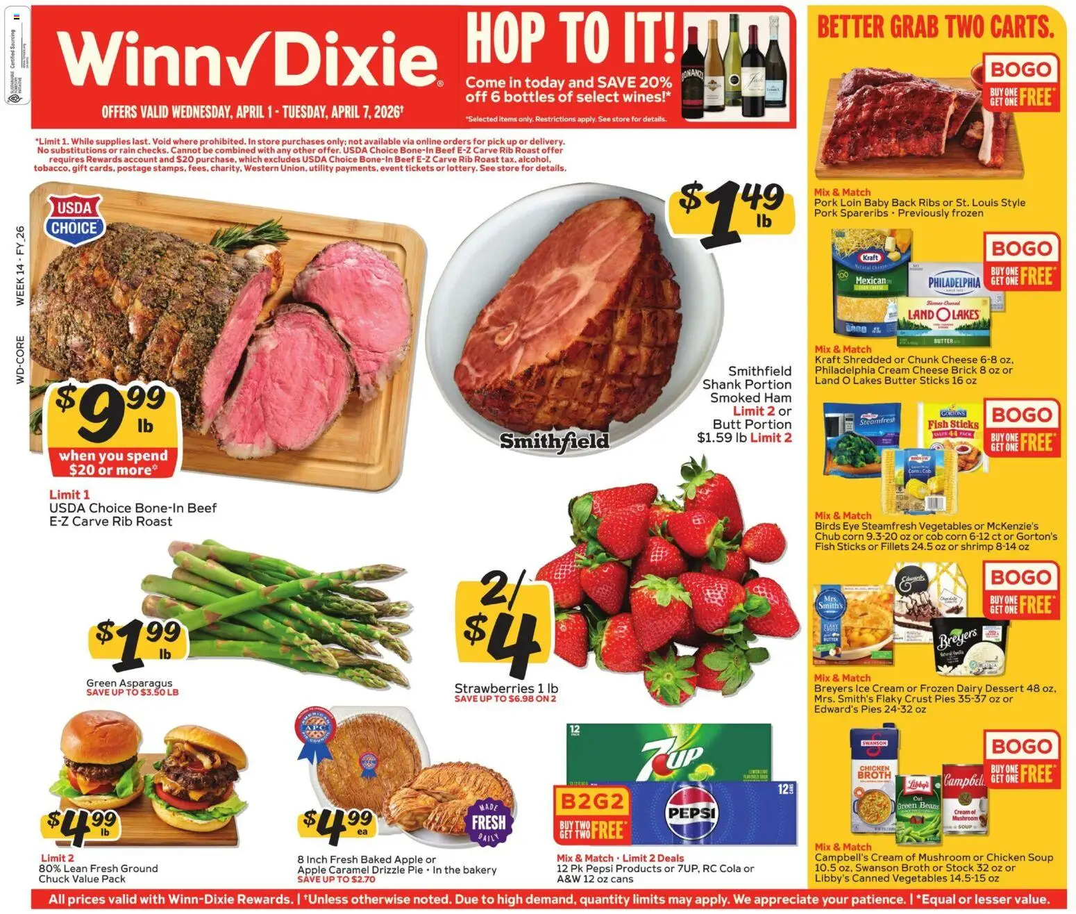Ad Preview of Winn Dixie Winn Dixie Weekly Ad from 04/01/2026