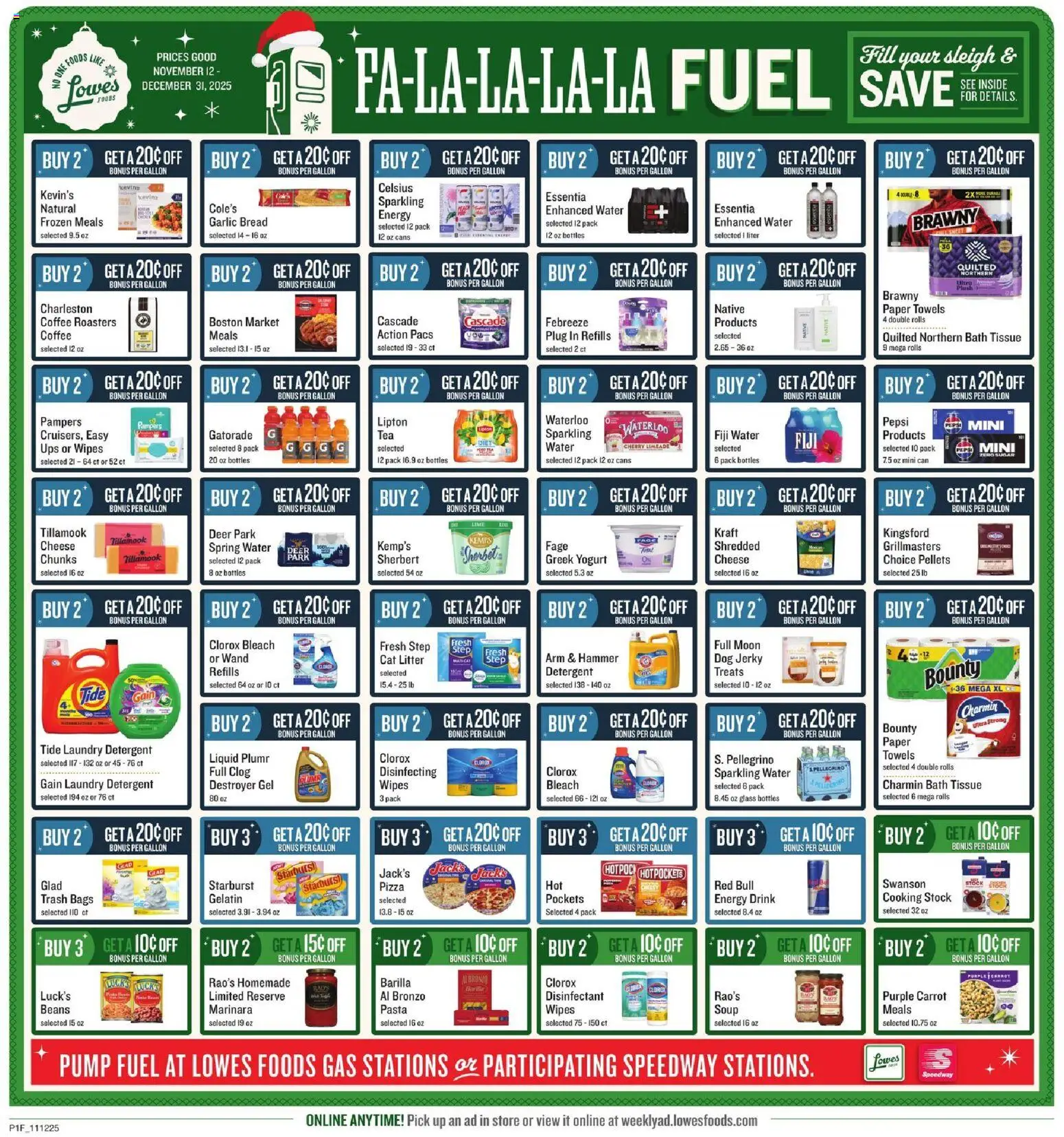 Ad Preview of Lowes Foods Holiday Fuel from 11/12/2025
