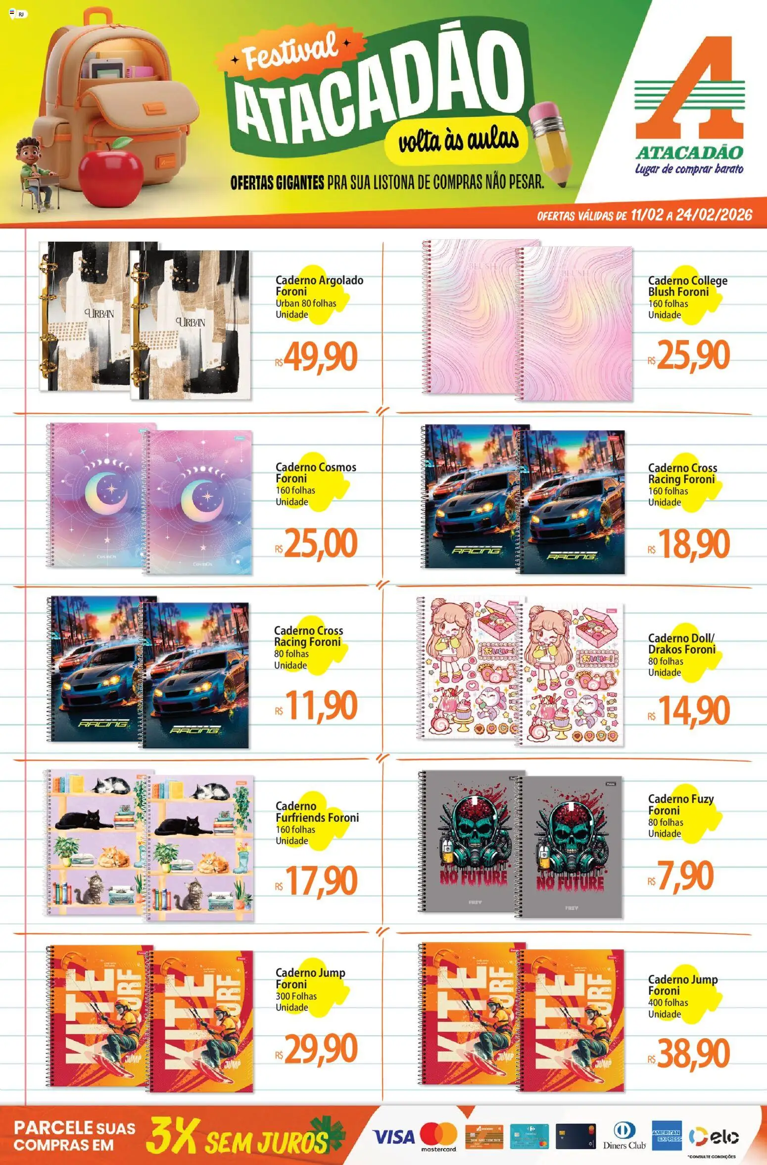 Pré-Visualização do folheto "Ofertas - RJ" da loja Atacadão válido a partir de 11/02/2026