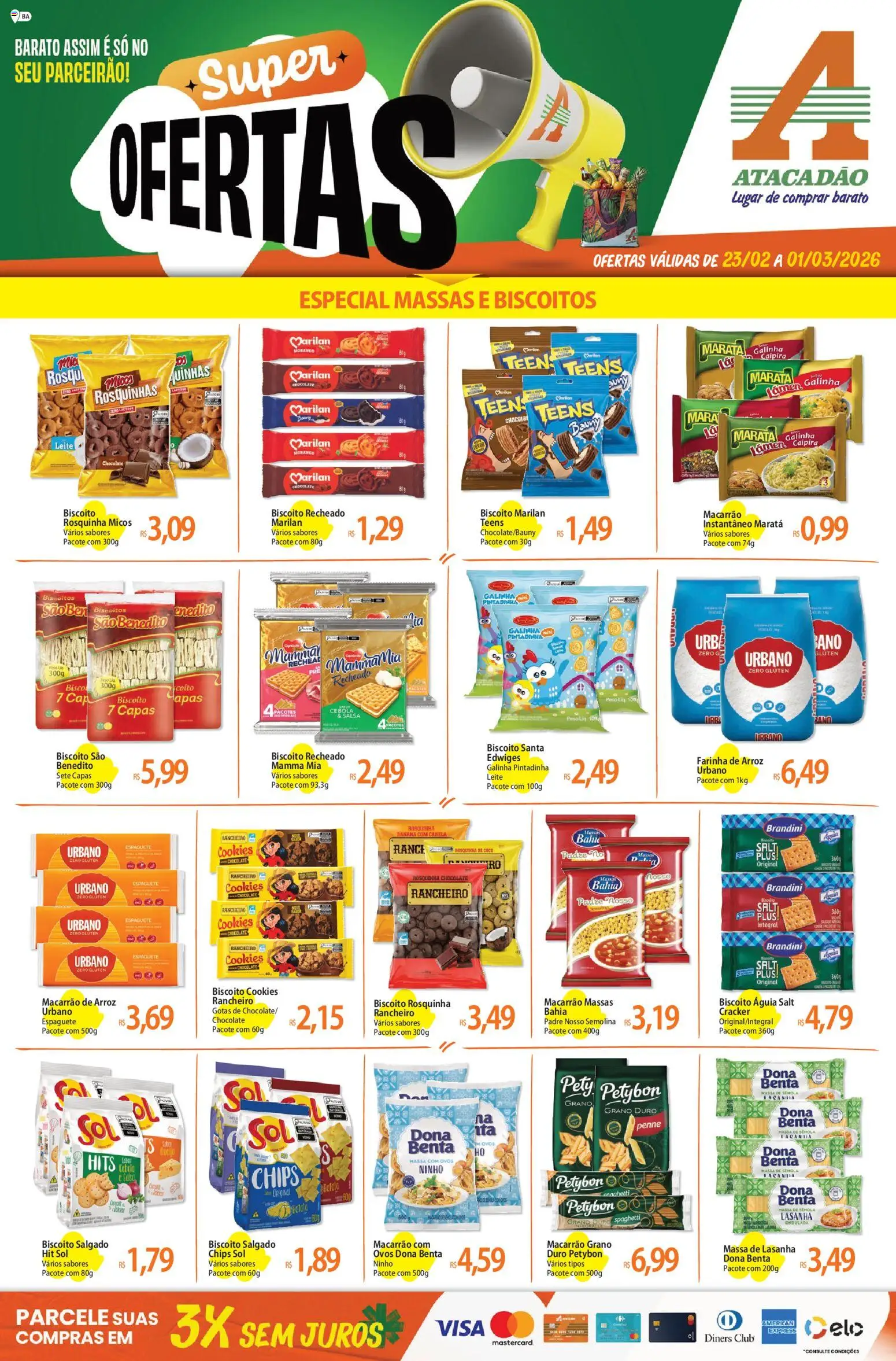 Pré-Visualização do folheto "Ofertas - BA" da loja Atacadão válido a partir de 23/02/2026