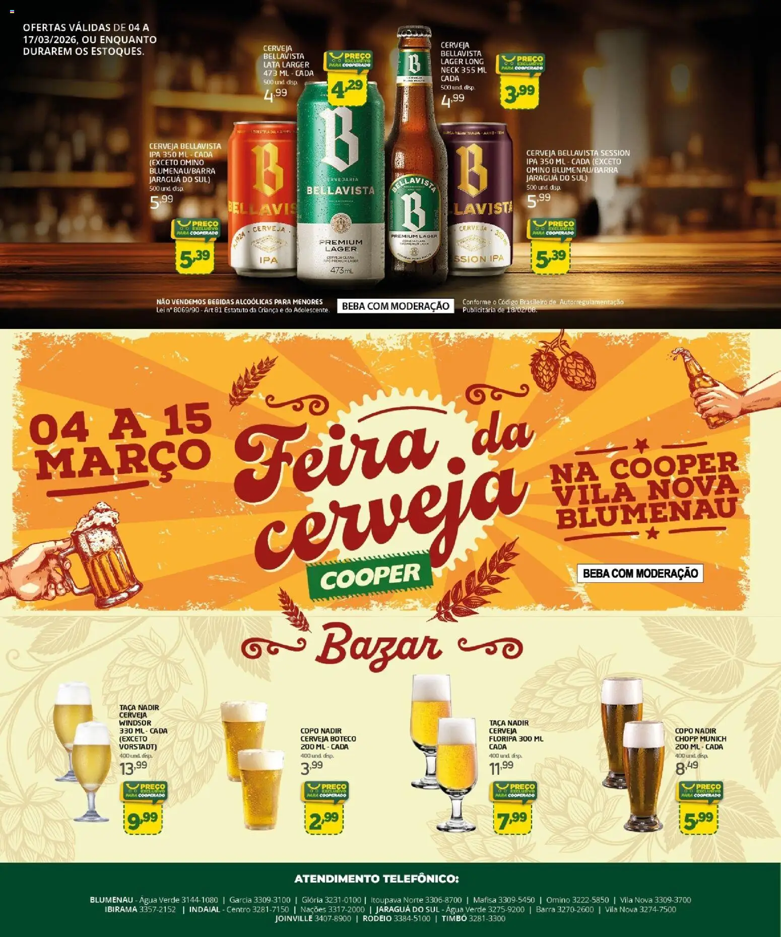 Pré-Visualização do folheto "Cooper ofertas Festival da cerveja" da loja Cooper válido a partir de 04/03/2026