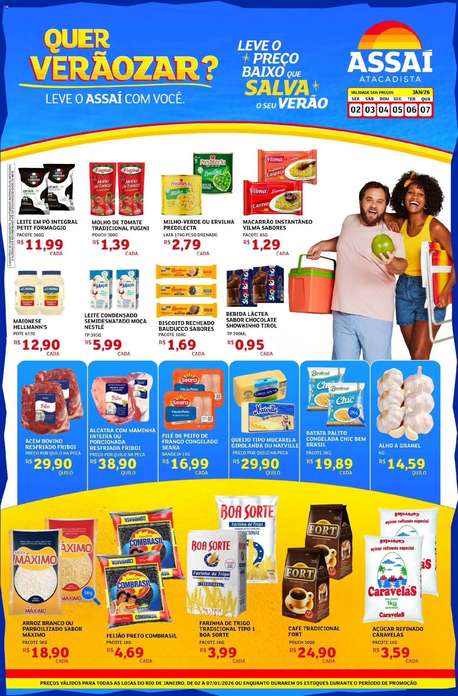 Pré-Visualização do folheto "Encarte - RJ" da loja Assaí Atacadista válido a partir de 02/01/2026