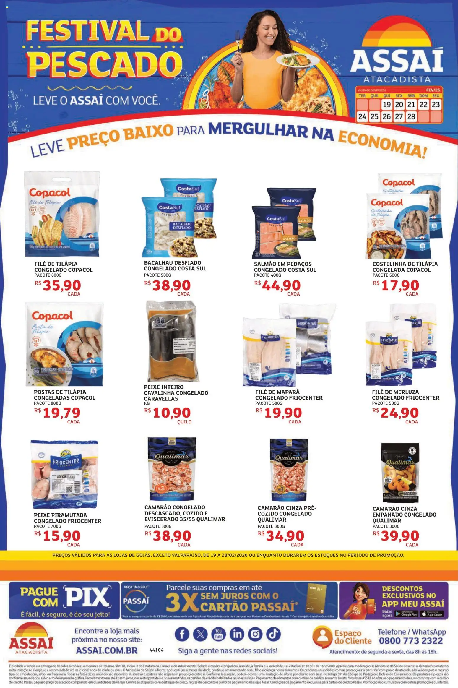Pré-Visualização do folheto "Encarte - GO" da loja Assaí Atacadista válido a partir de 19/02/2026