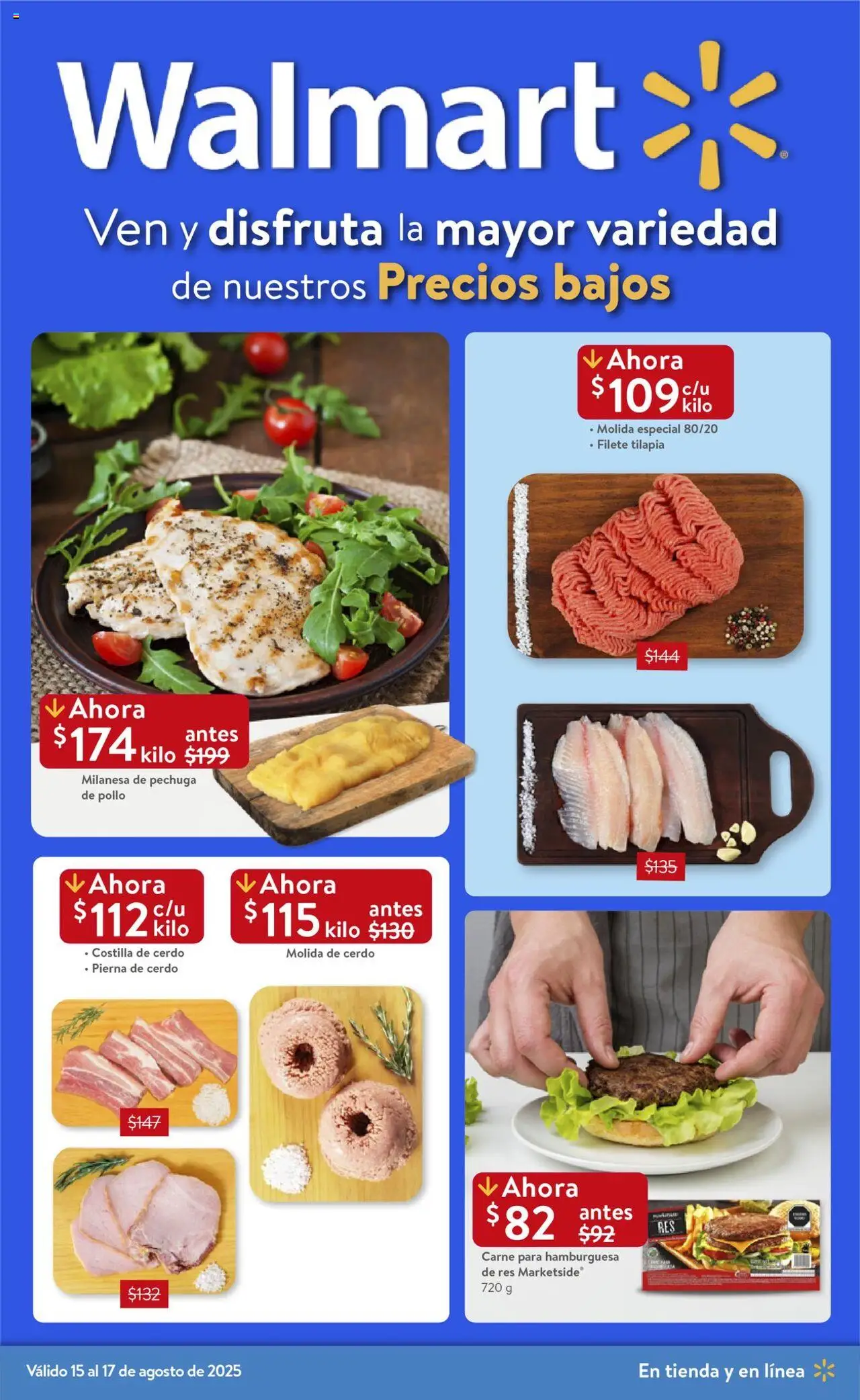Folleto Precios Bajos Walmart y sus promociones válidas desde el 15/08/2025 - Número de página 1