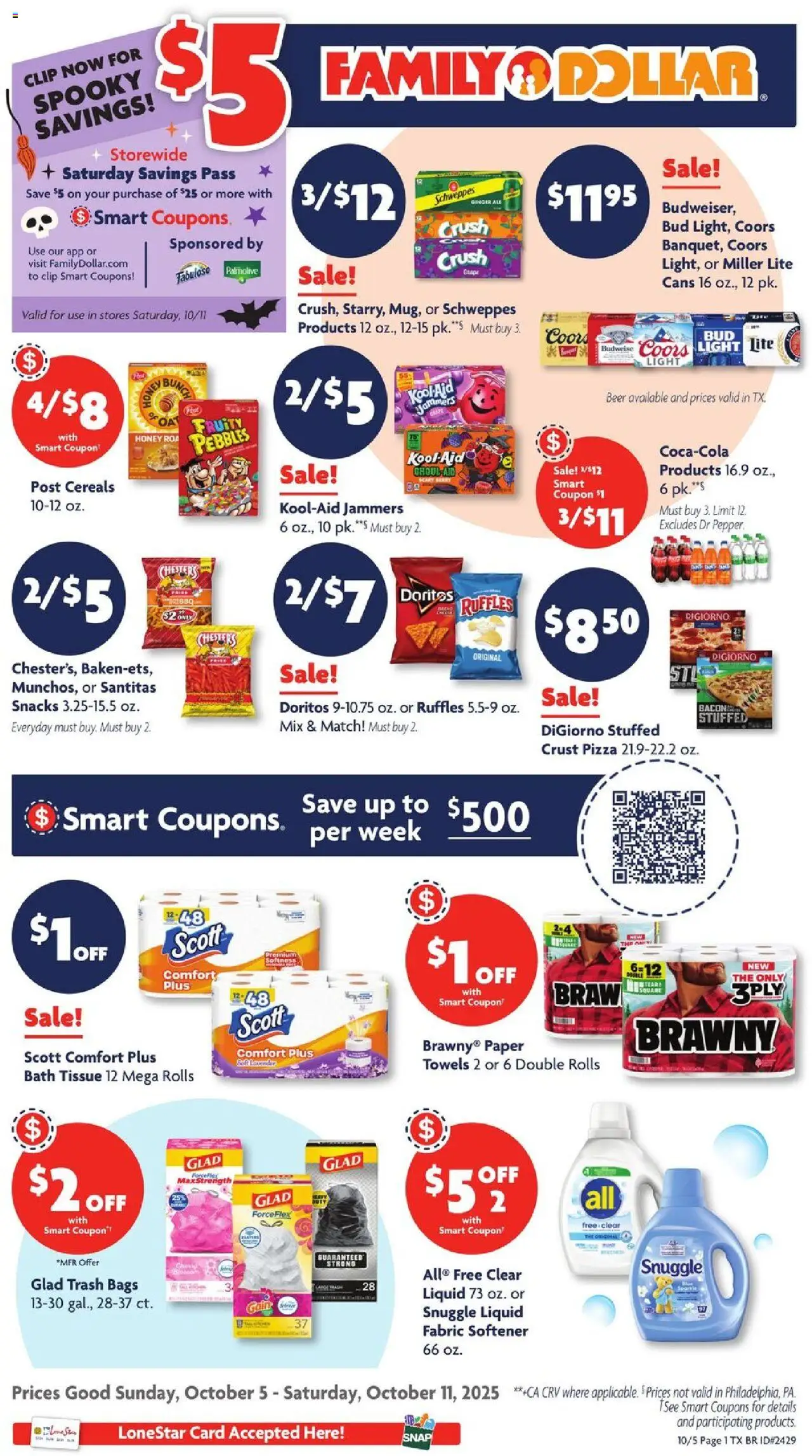 Family Dollar Weekly Ad from 10/05/2025 - Flyer - Page number 1
