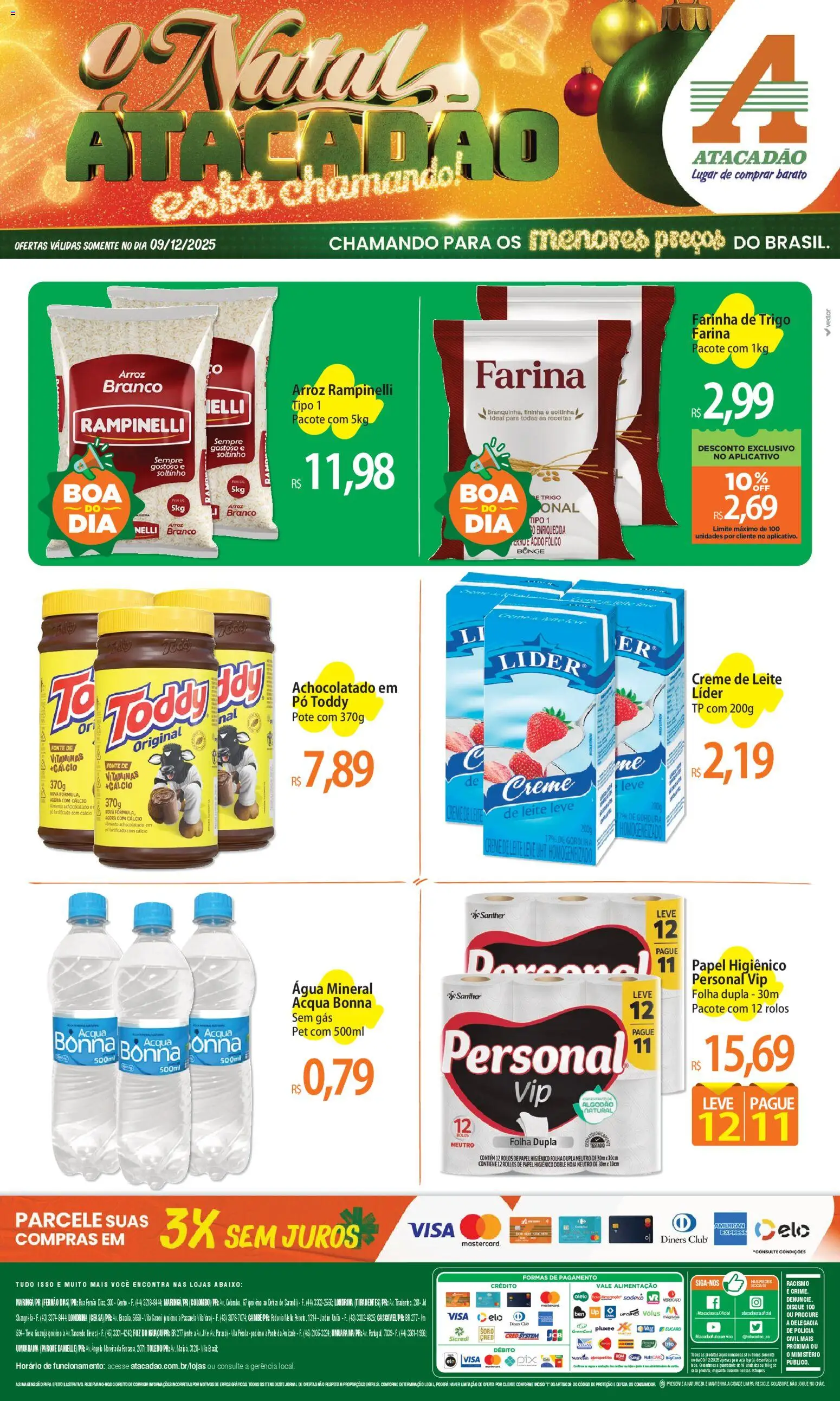 Pré-Visualização do folheto "Ofertas - PR" da loja Atacadão válido a partir de 09/12/2025