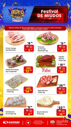 Pré-Visualização do folheto "Ofertas Festival de Miúdos" da loja Semar Supermercado válido a partir de 09/02/2026