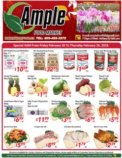 Preview of leaflet Weekly flyer / circulaire from shop Ample Food Market is valid from Feb 20, 2026