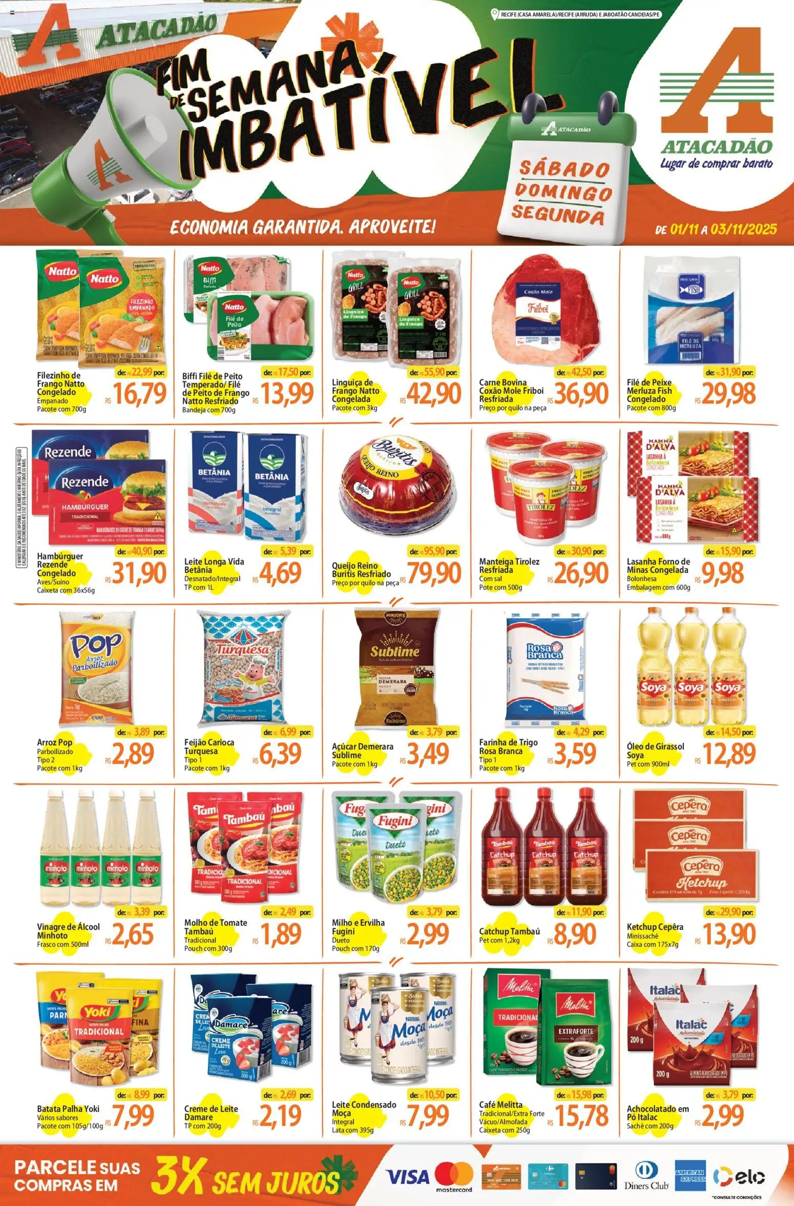 Pré-Visualização do folheto "Ofertas - PE" da loja Atacadão válido a partir de 01/11/2025