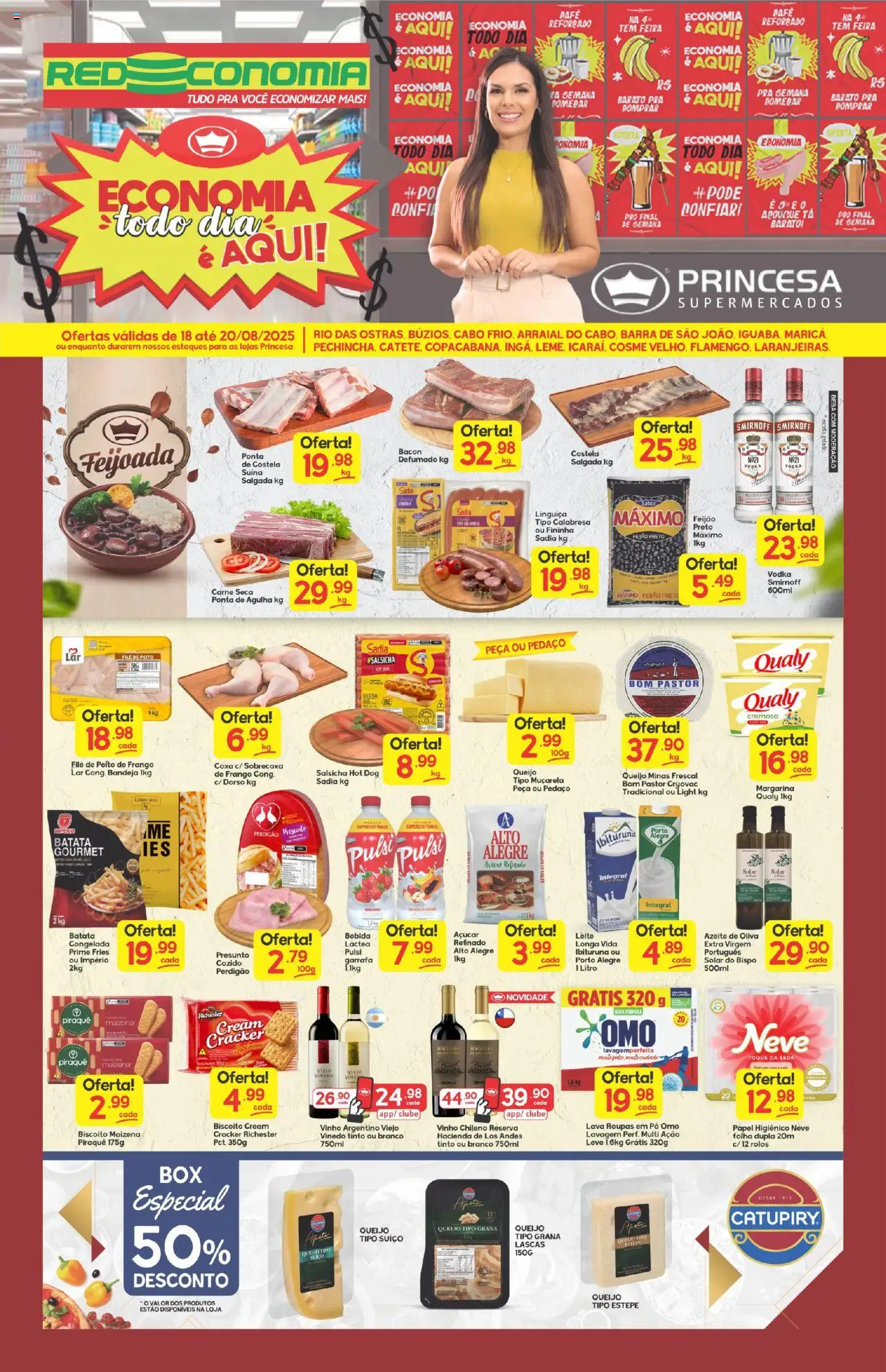 Princesa folheto "Encarte" válido a partir de 18/08/2025 - número de página 1 - Roupas, Leite, Carne, Azeite, Peito de frango, Presunto, Cabo, Sobrecoxa de frango