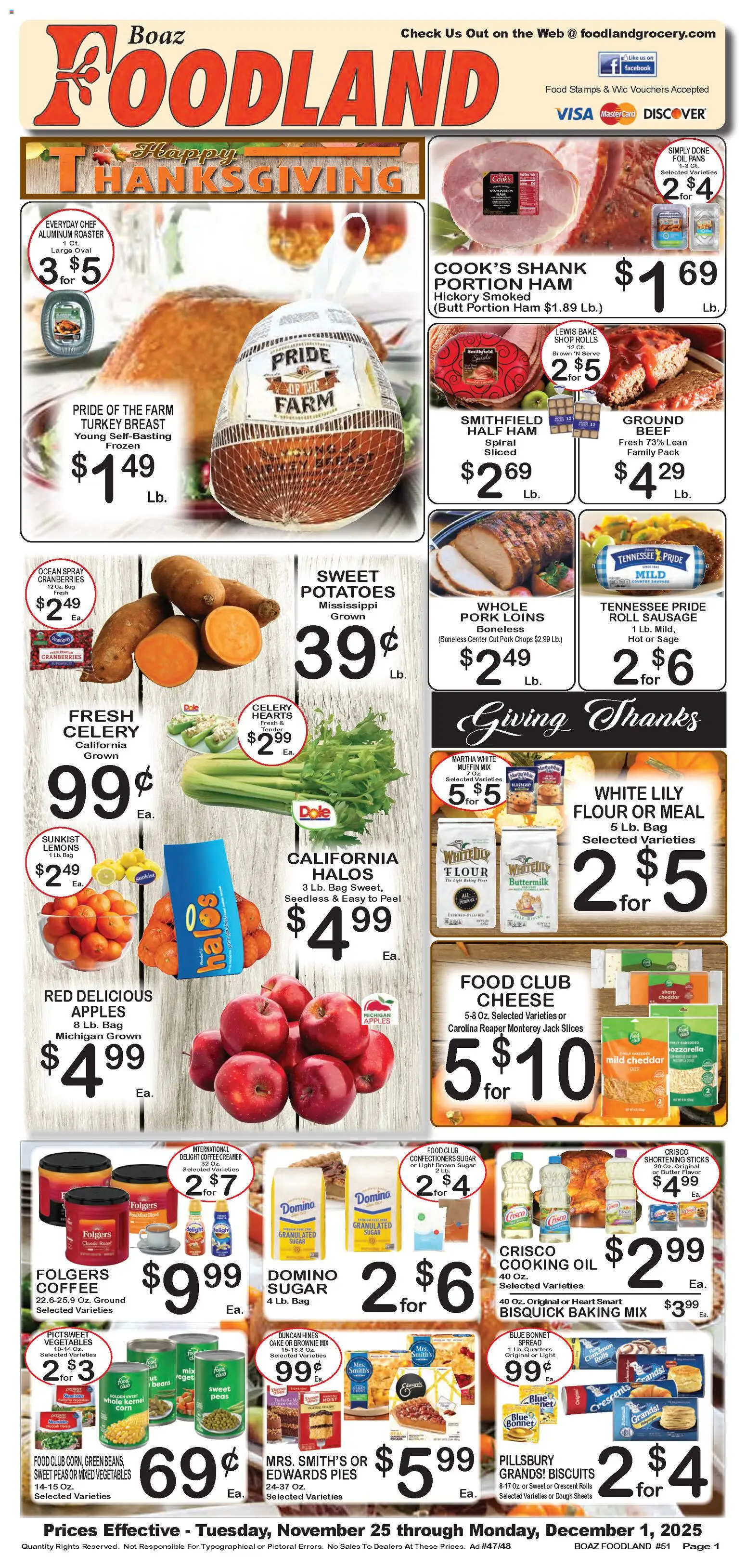 Ad Preview of Foodland Weekly Ad from 11/25/2025