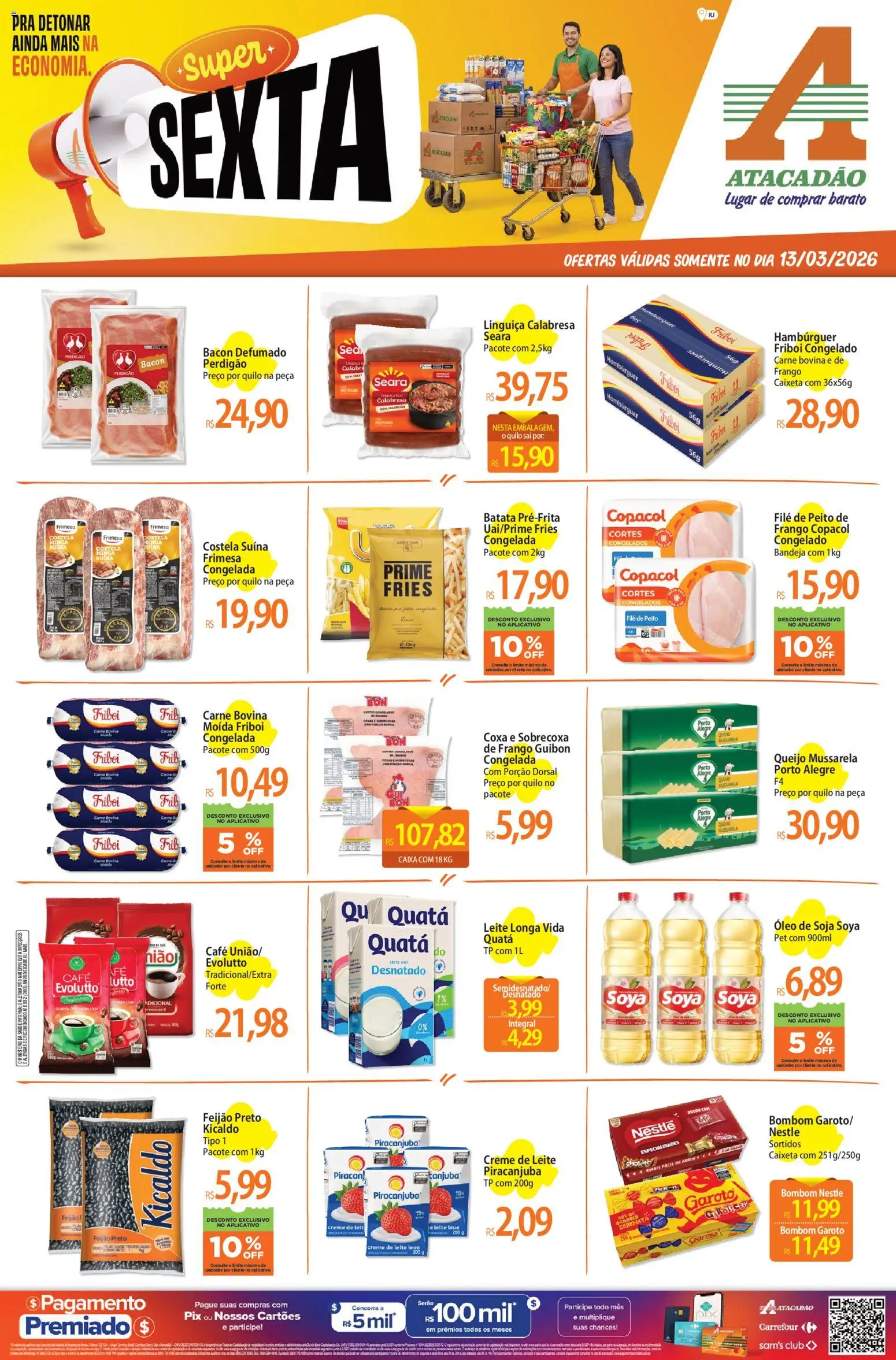 Pré-Visualização do folheto "Atacadão ofertas - RJ" da loja Atacadão válido a partir de 13/03/2026