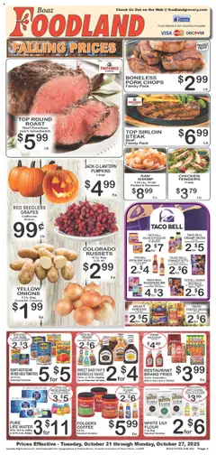 Ad Preview of Foodland Weekly Ad from 10/21/2025